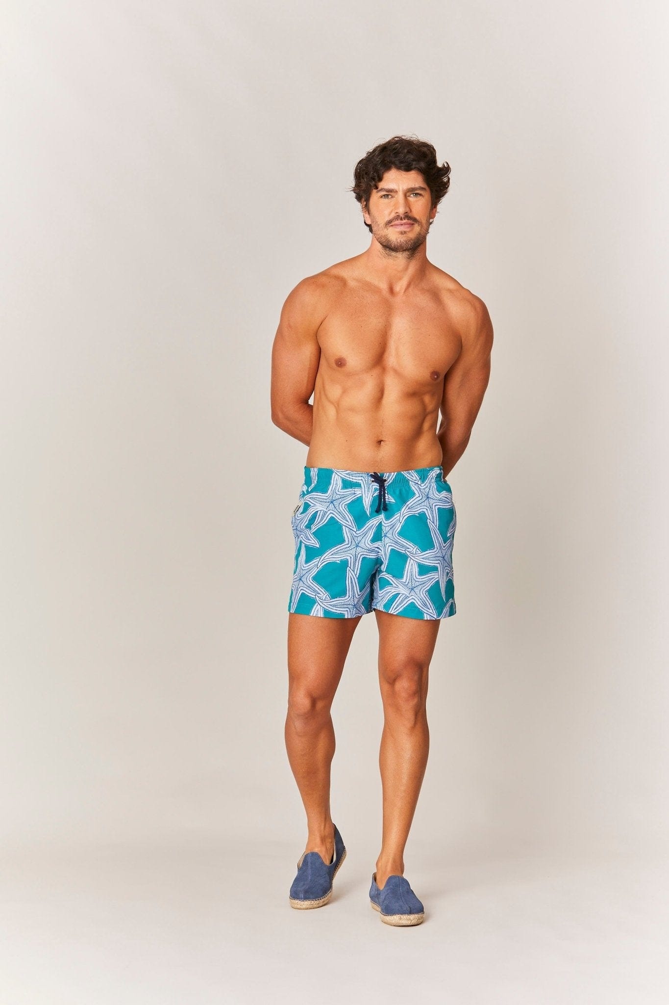 Men's star green swim trunk - imagen 2