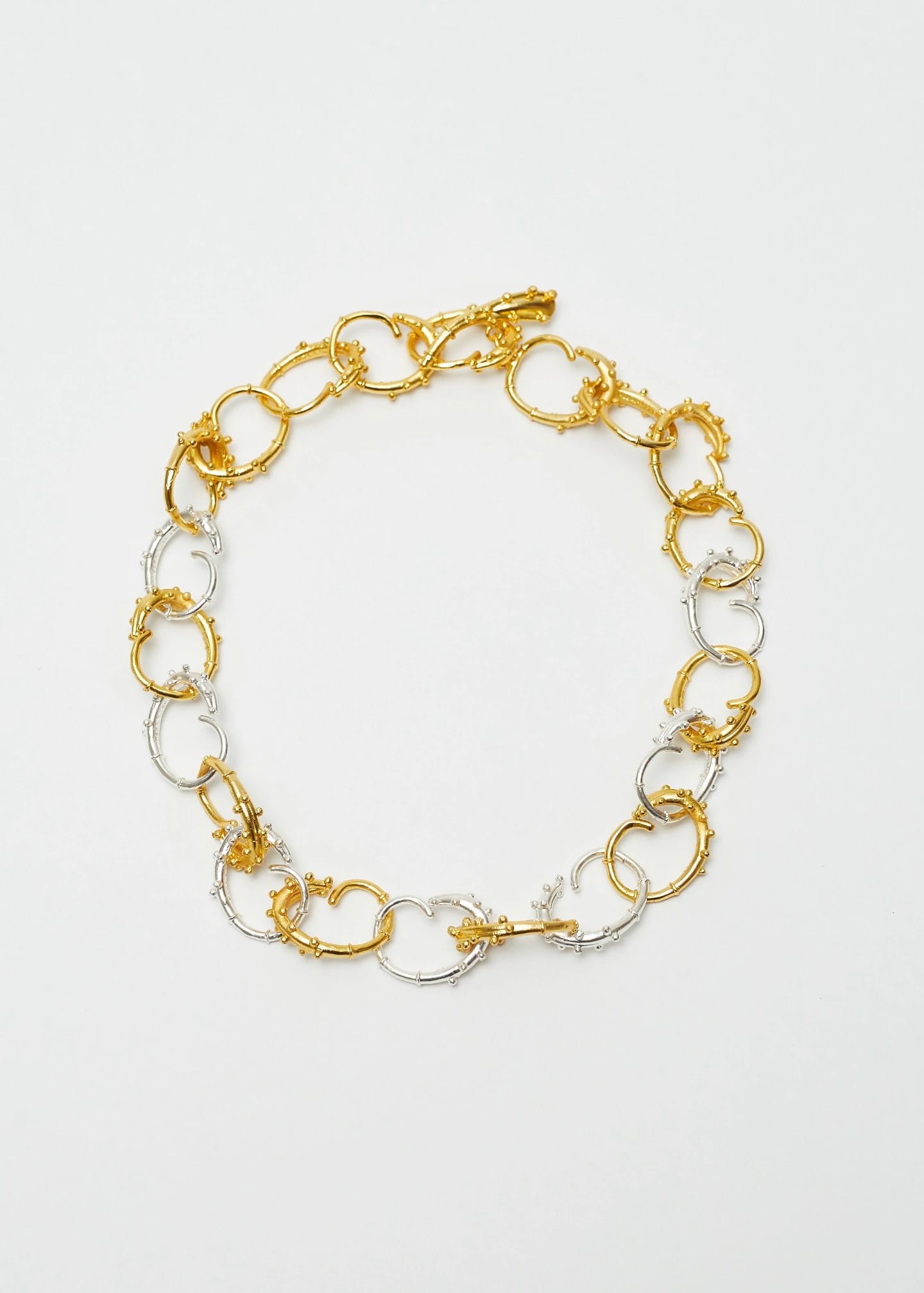 Choker Estambres Dorado y Plata - imagen 1