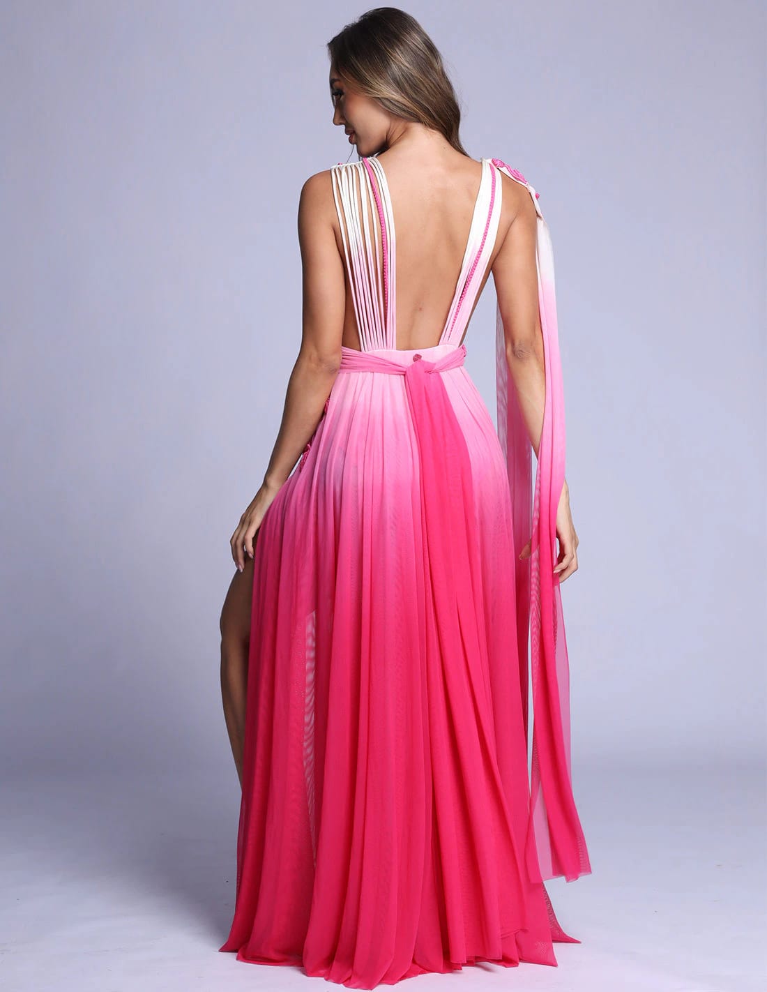 Vestido Copernico Faded Ivory + Pink - imagen 2