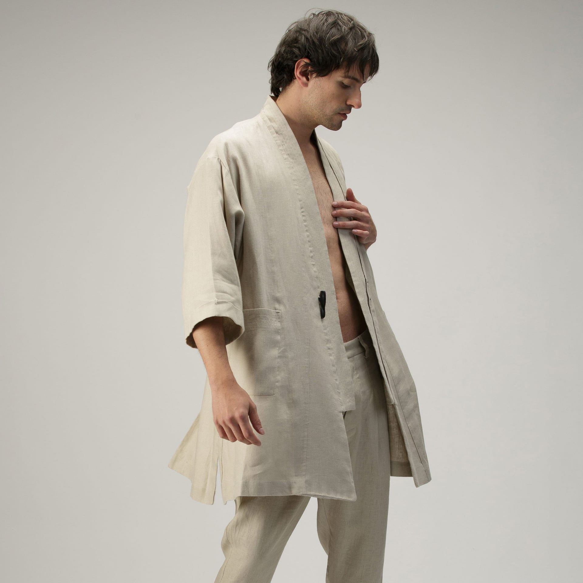 Kimono Cruzado - Natural - imagen 1
