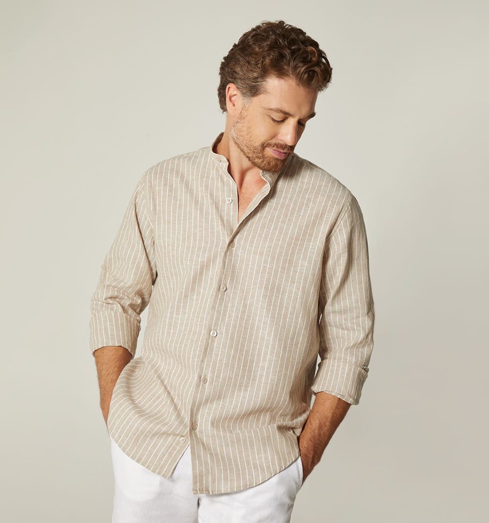 Camisa para hombre m/l cuello neru - imagen 2