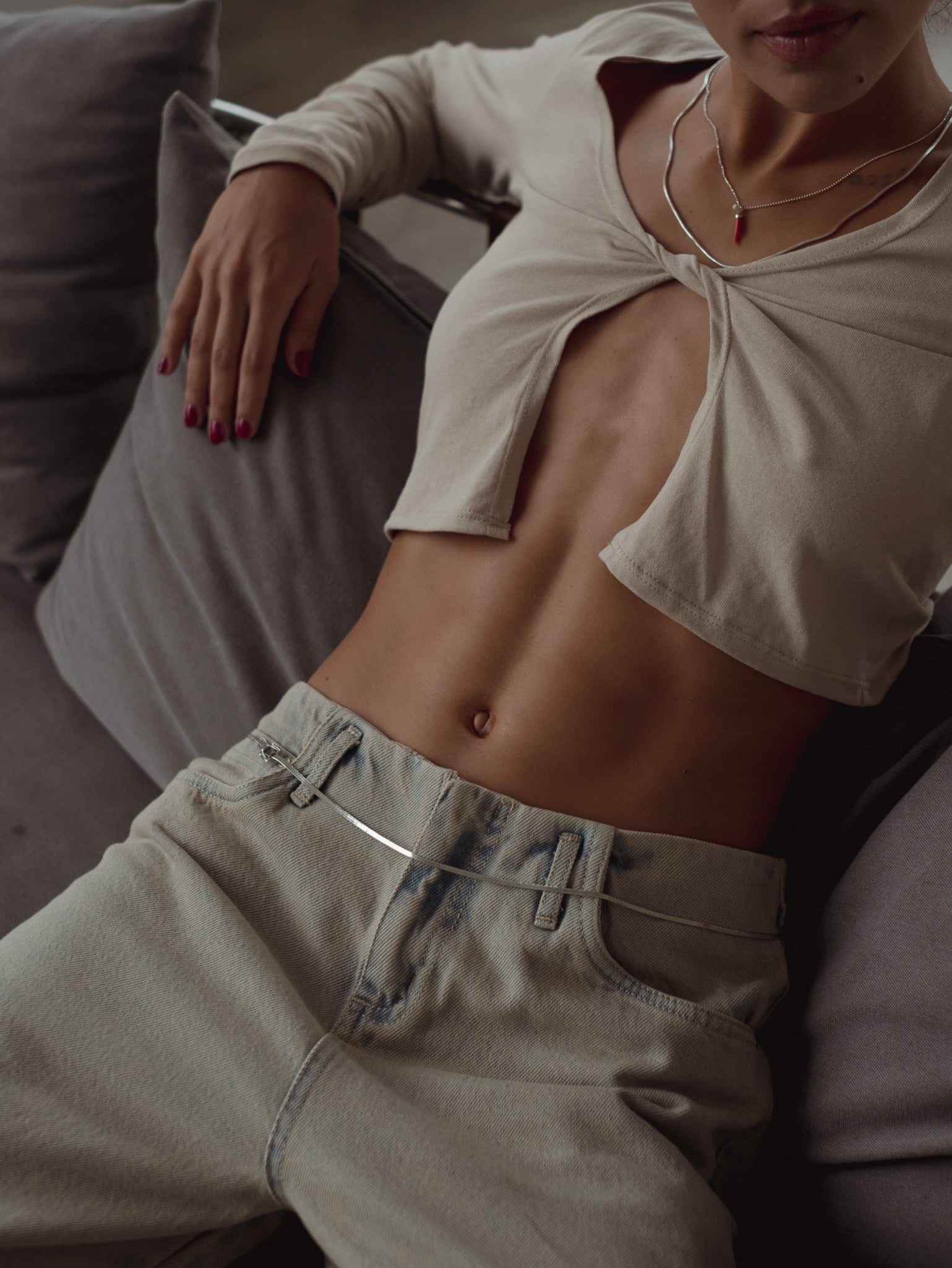 OPEN TWIST TOP - TAUPE - imagen 5