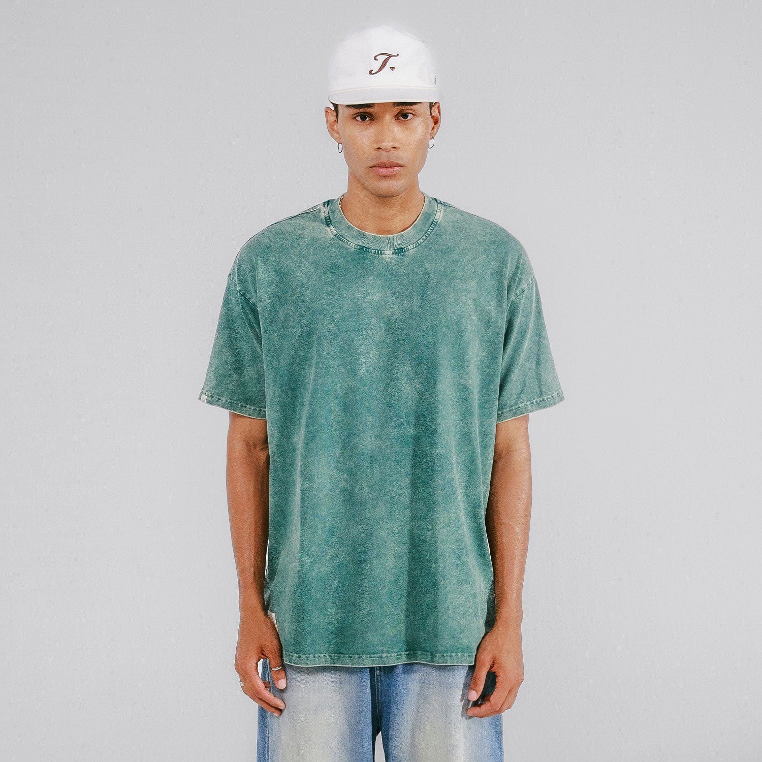 Oversized Washed T- Shirt - Pine Green - imagen 2