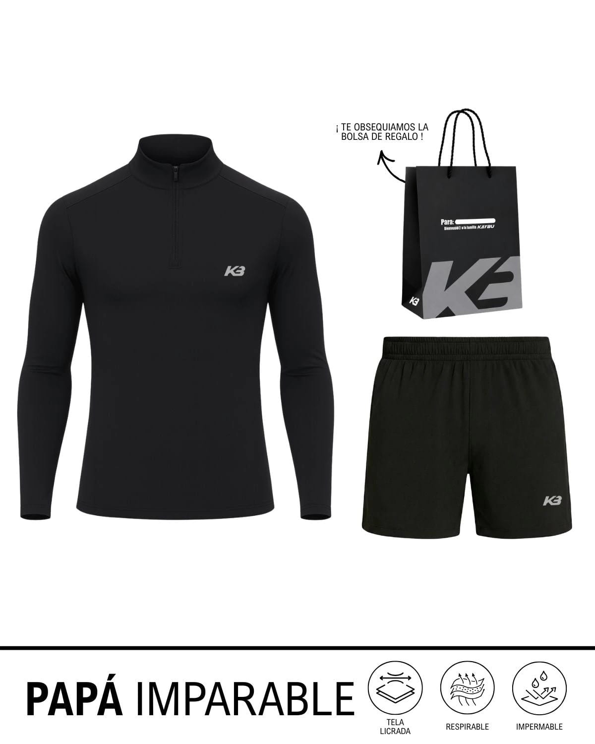 Papá Imparable: Buzo y Pantaloneta + Bolsa de Regalo | KBMEN - imagen 1