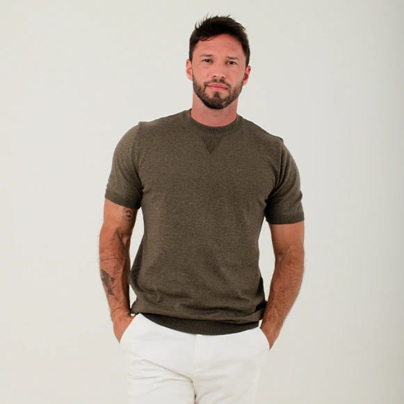 T-SHIRT BASICO TEJIDO HOMBRE - imagen 4