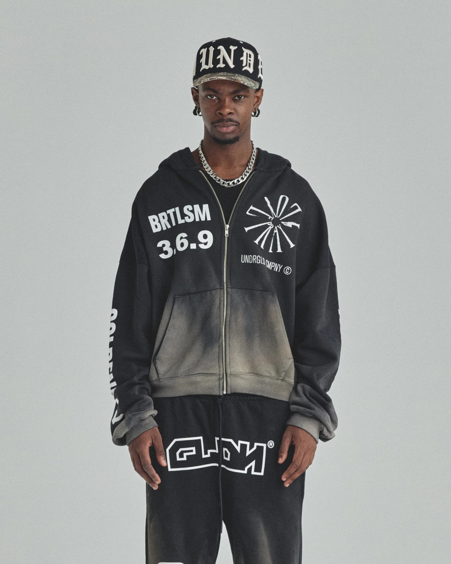 Spring Pray 4 Love Zip Up Boxy Fit Hoodie Sandblast Gray Flame - imagen 2