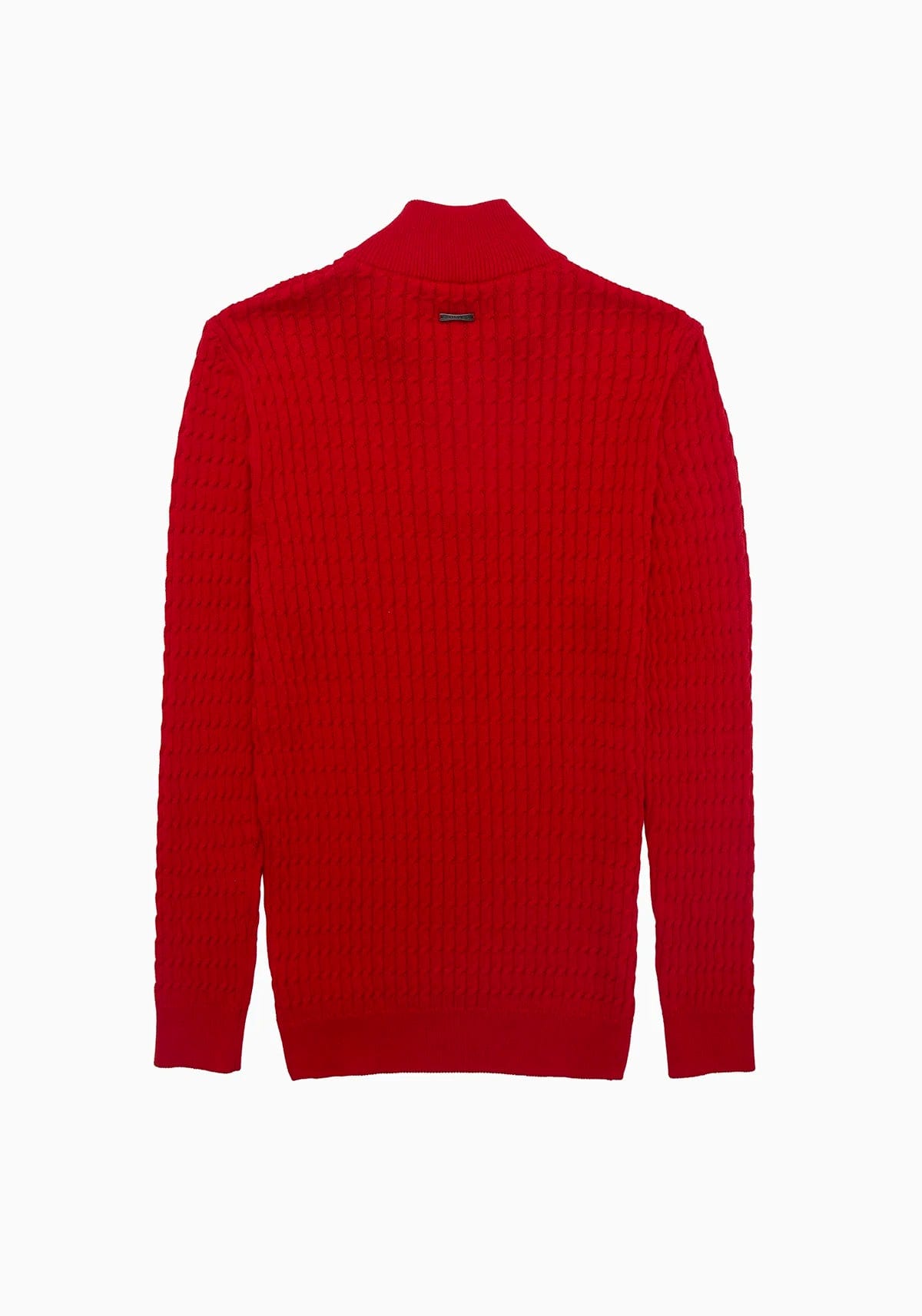 Saco Trenzado Half Zip Algodón Vino - imagen 4