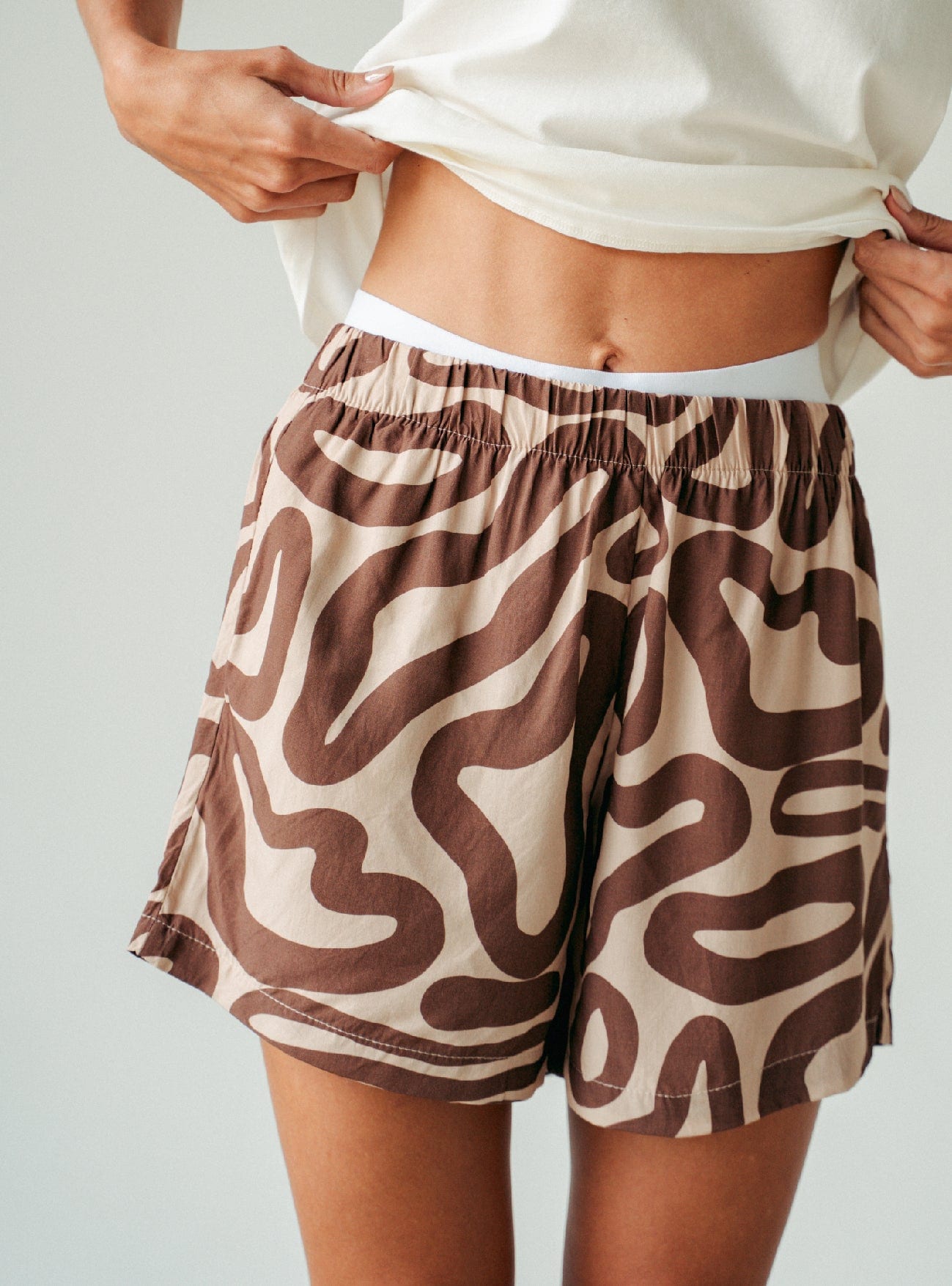 Pijama Short Mujer Brown - imagen 3