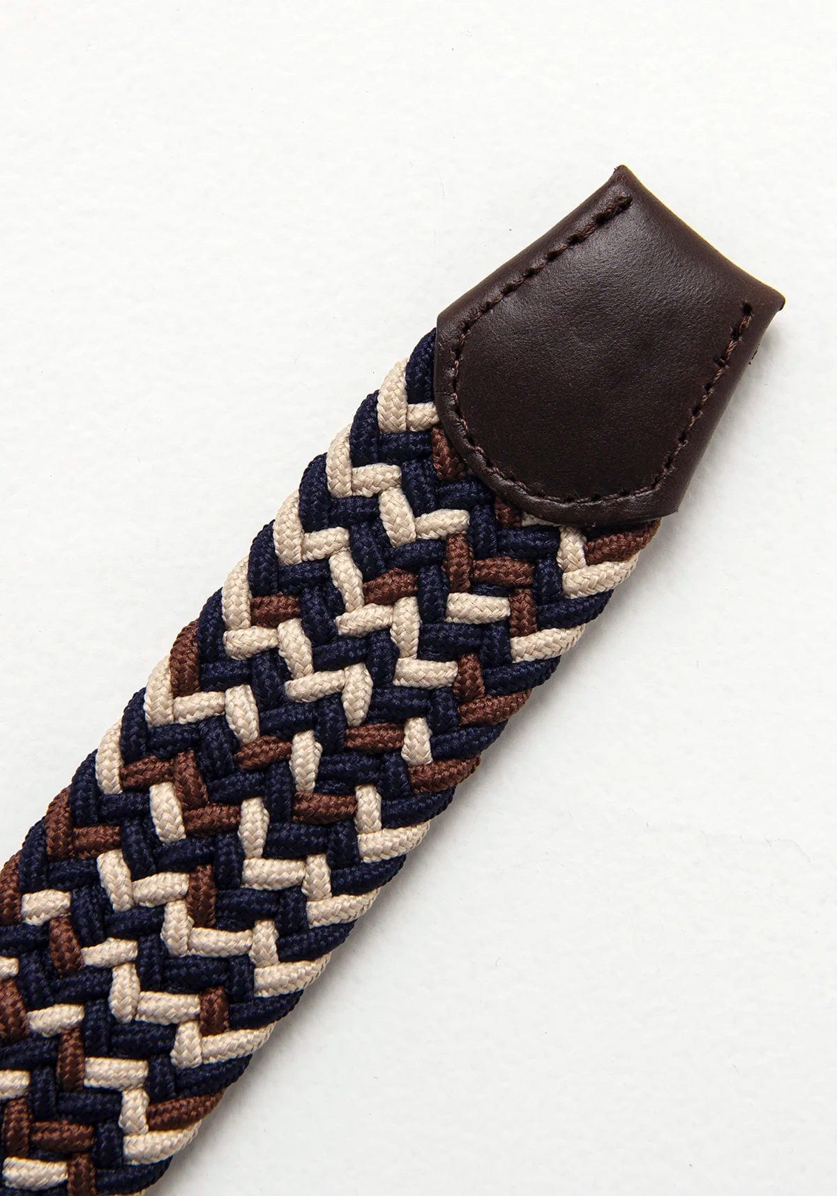 Cinturón Trenzado Elástico Kaki - Chocolate - Azul - imagen 3