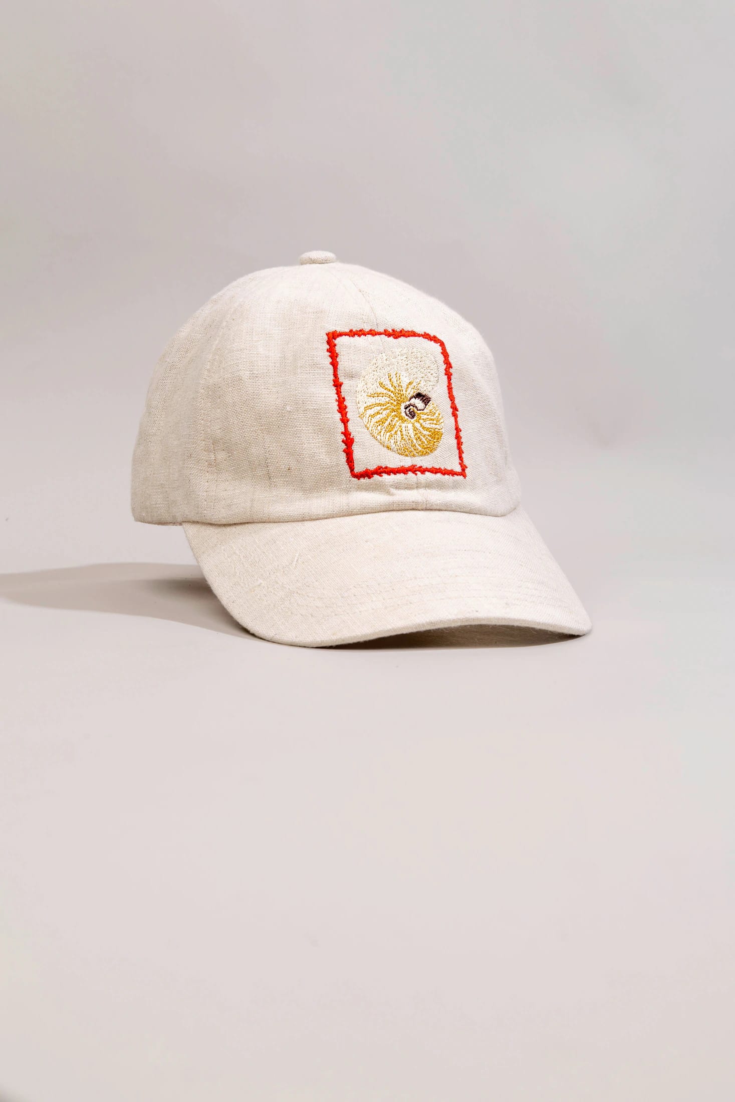 Men's linen cap atlantis embroidered - imagen 1