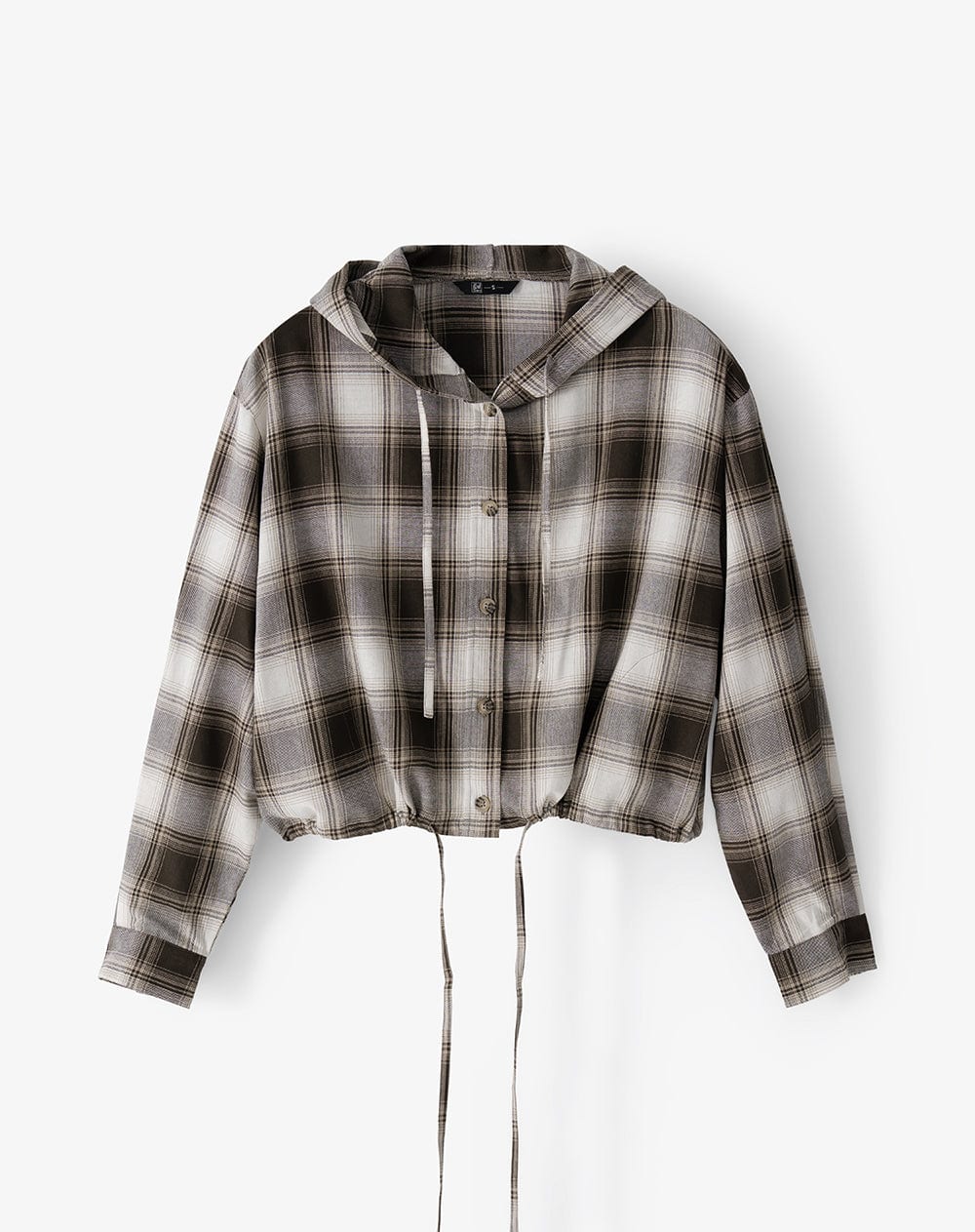 Chaqueta oversize cuadros mujer - imagen 1