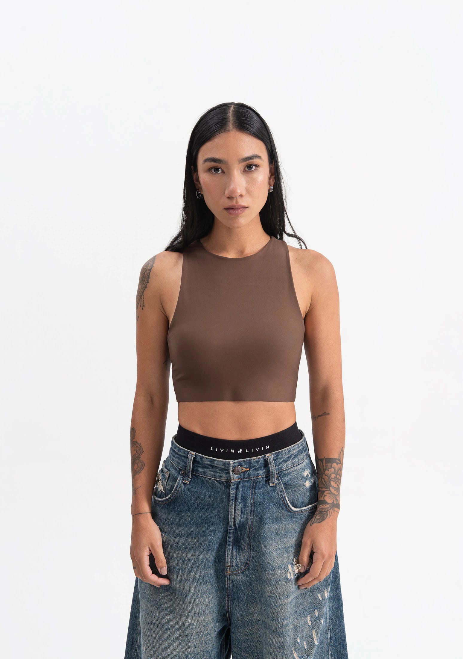 Pure x Livin brown top - imagen 2