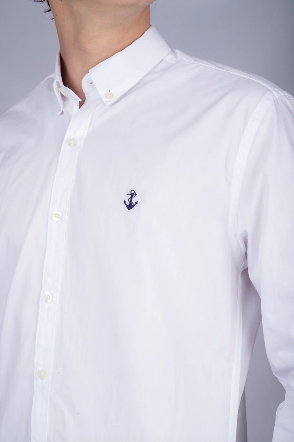Camisa Blanca A Navy - imagen 4