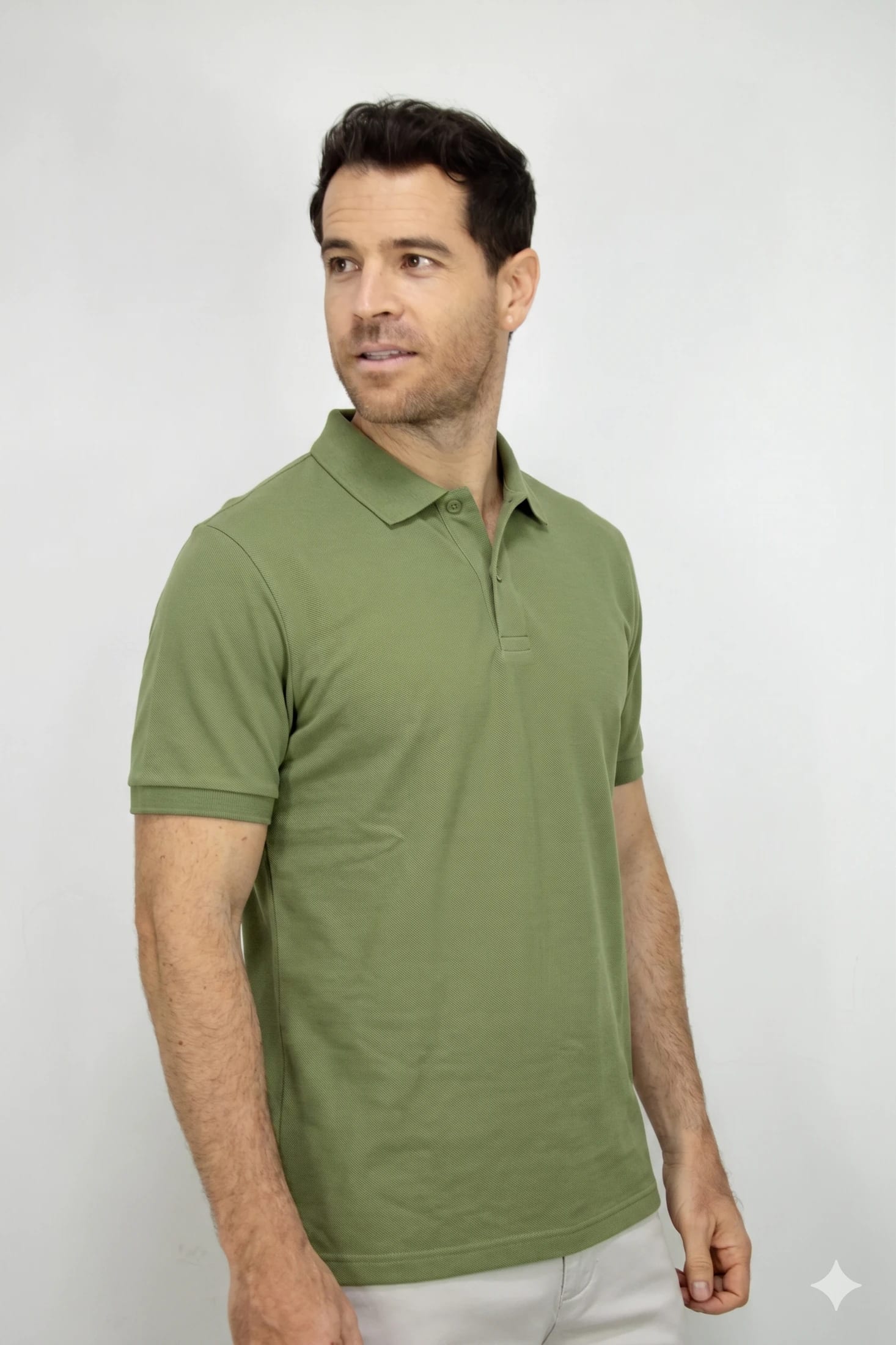 Polo Deportiva Verde Para Hombre - imagen 2