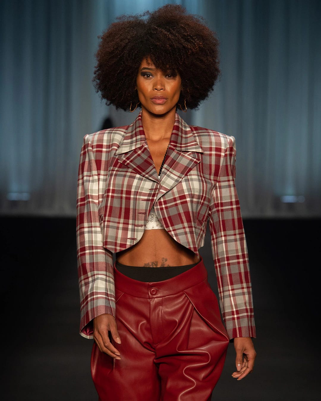 Blazer cuadros rojo - imagen 1