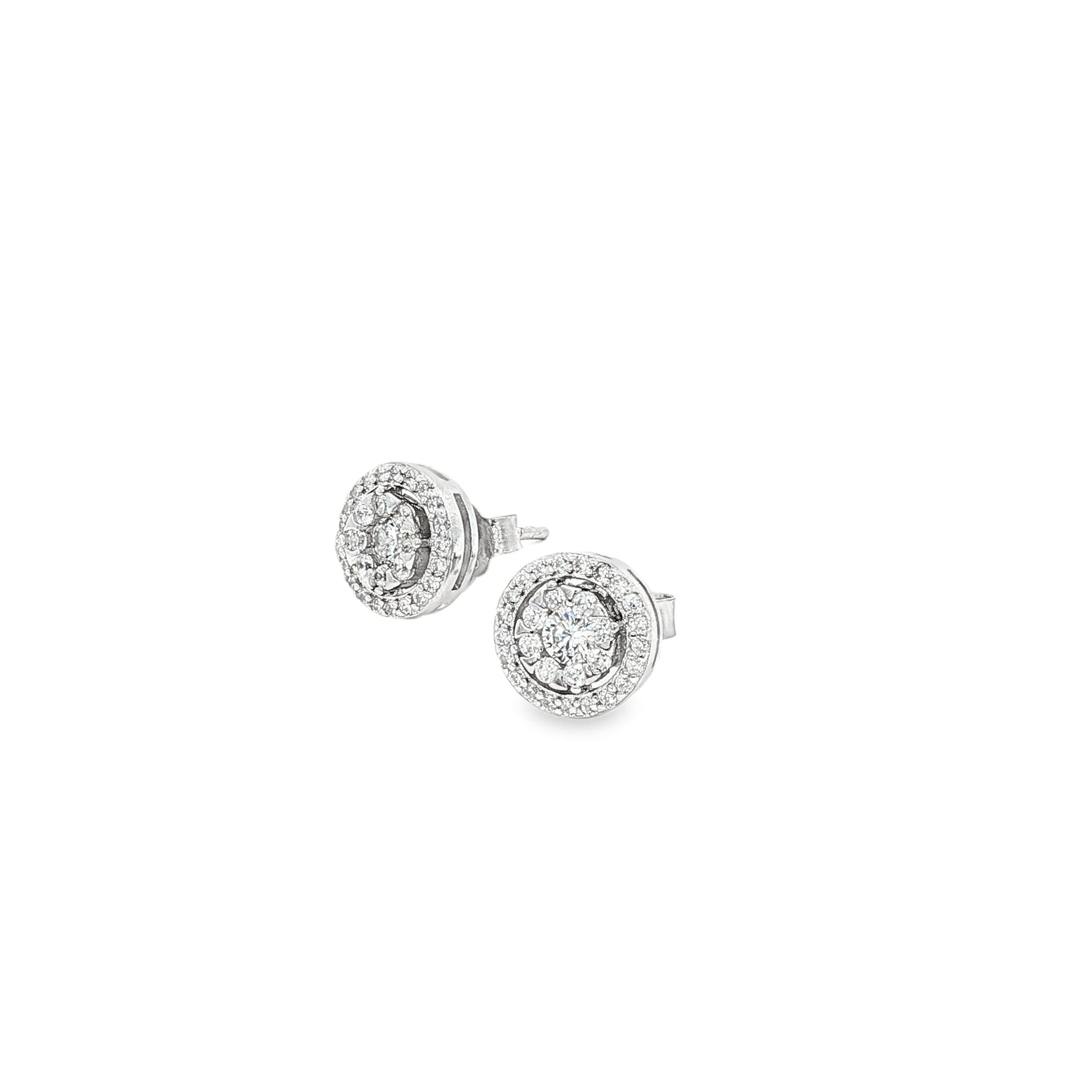 Clear Halo Studs Silver - imagen 2