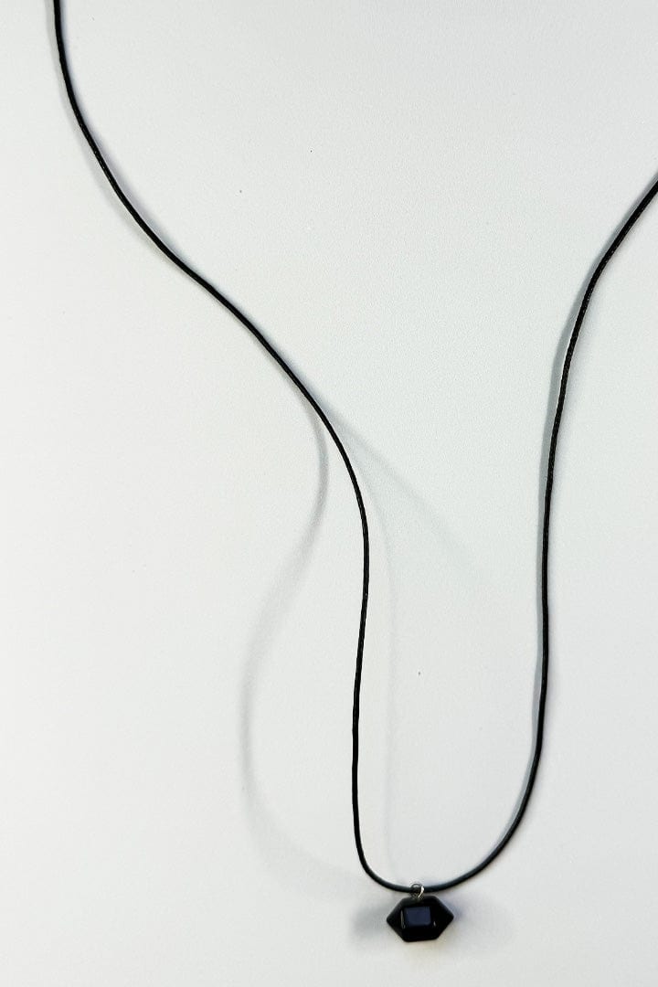 Collar cuerda ónix hexágono - imagen 3