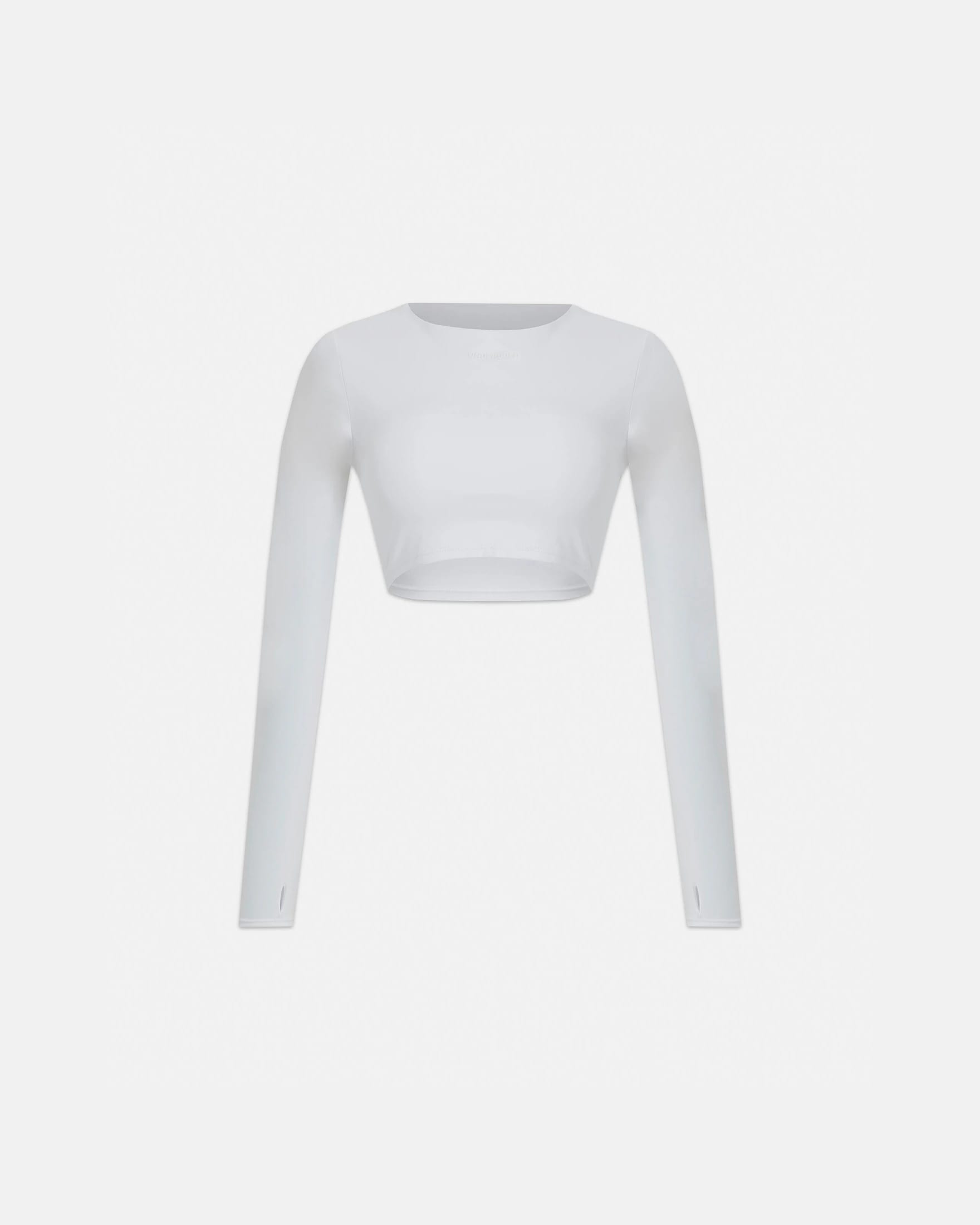 Line Basic Long Sleeve Cropped Tshirt White - imagen 1