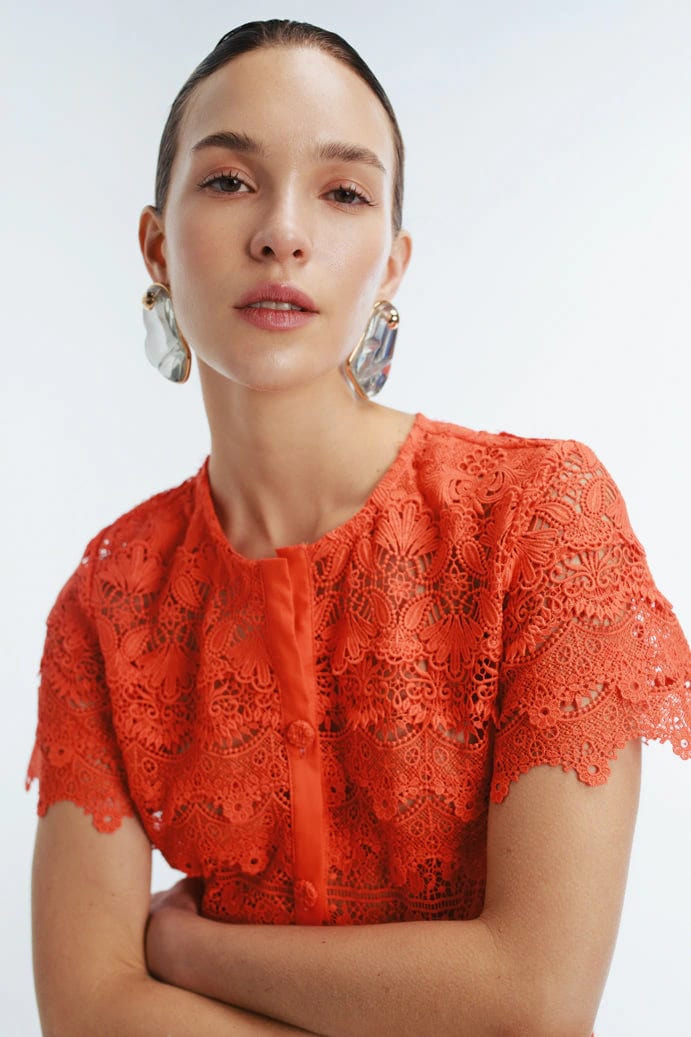 HIBISCUS MAXI DRESS FLAME - imagen 2