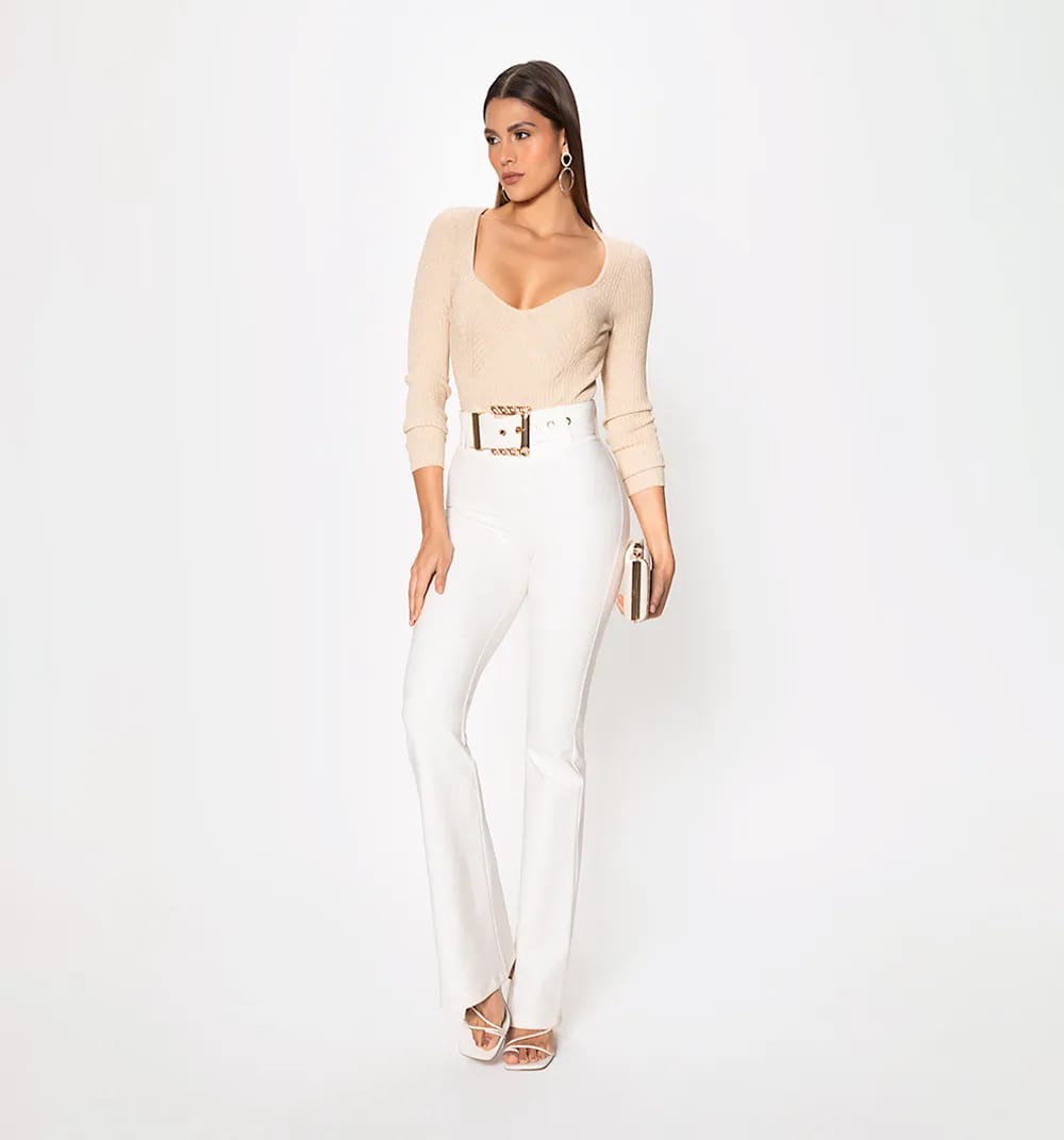 Blusa tejida cuello corazón - imagen 9