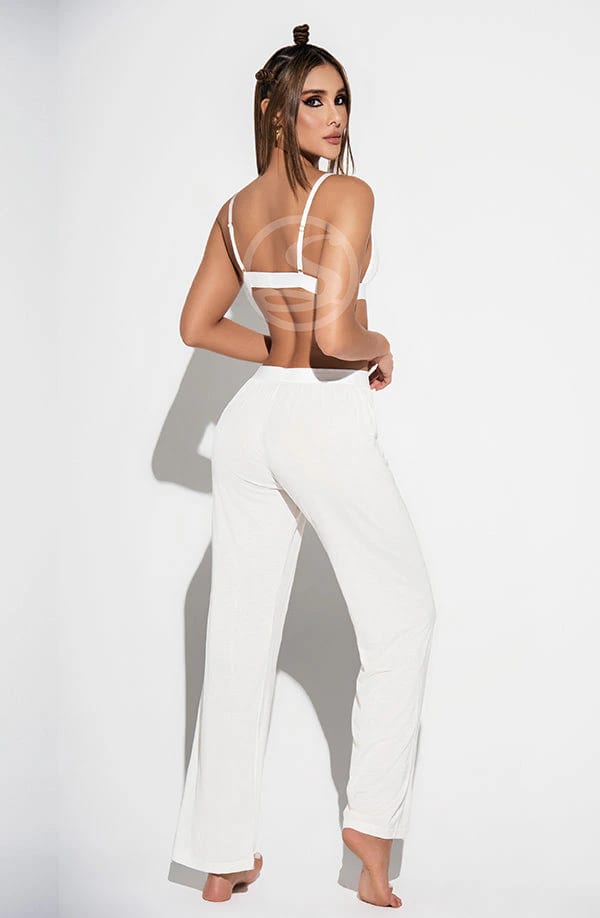 Pijama Top Pantalón Marfil Santísimas - imagen 2