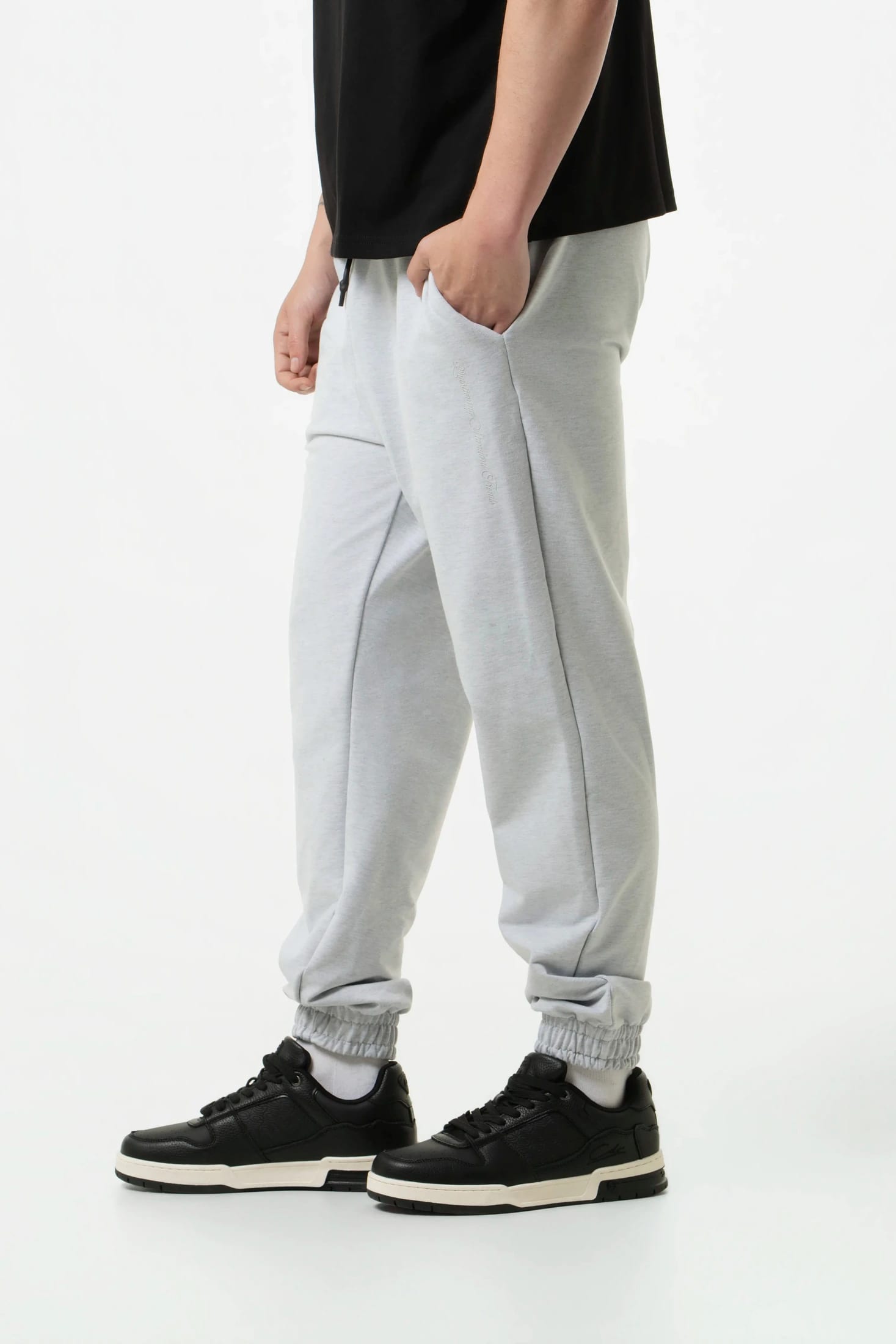 PANTALON JOGG COLOR GRIS JASPE CLARO - imagen 3