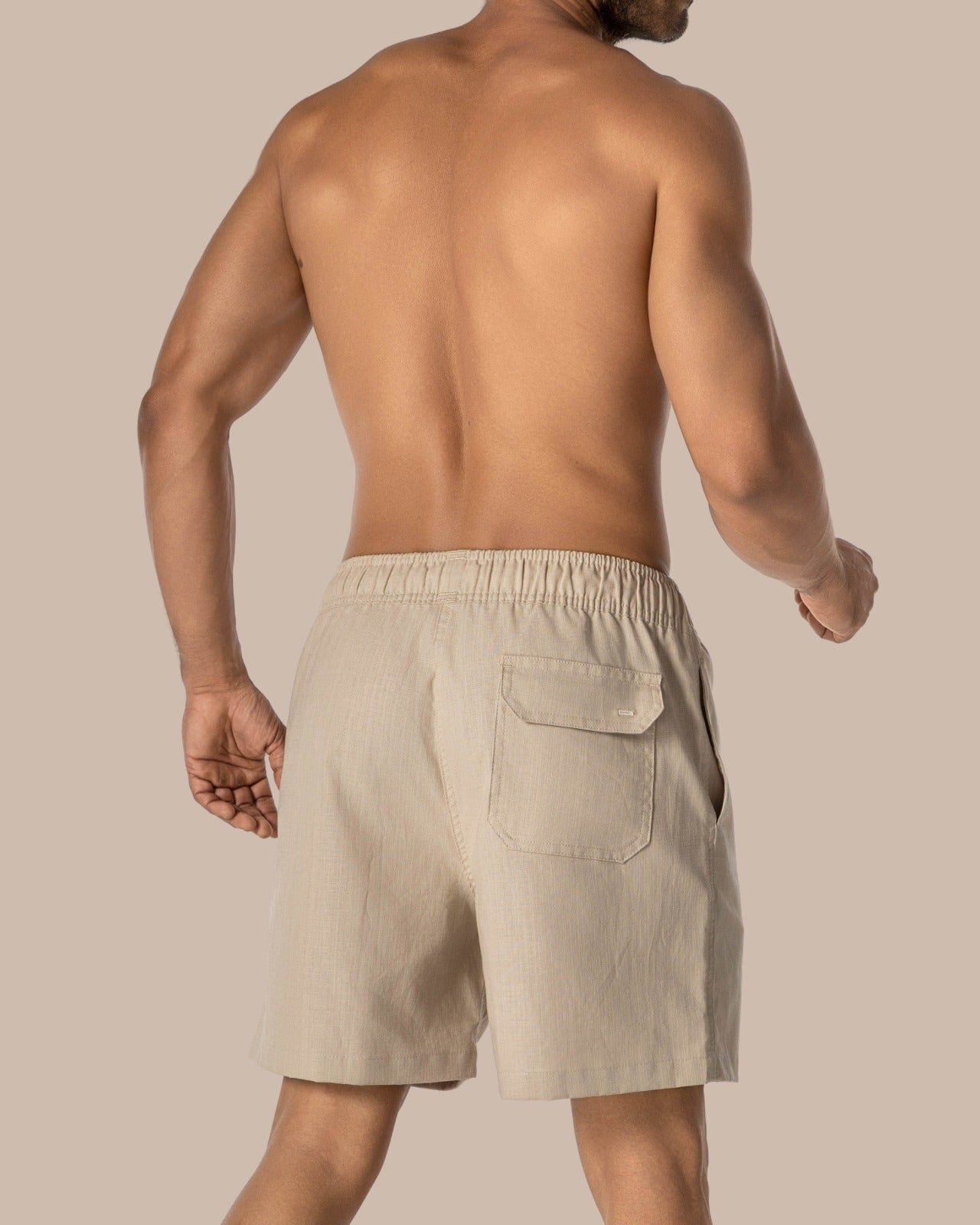 Bermuda Casual Algodón Beige X2 - imagen 3
