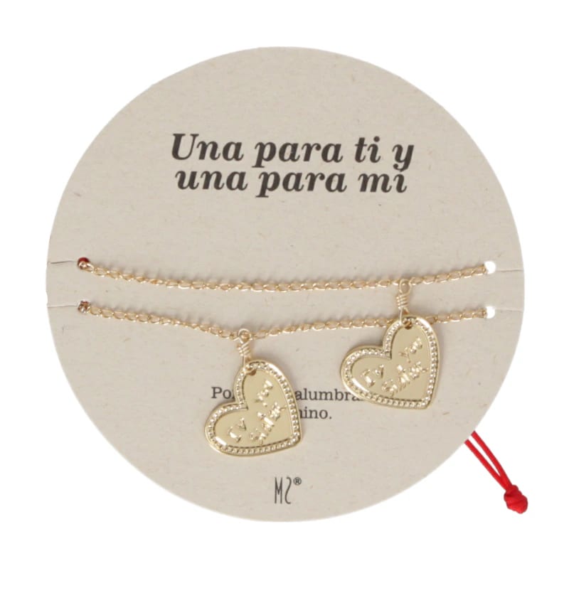 Set x 2 Pulsera Dorada I Love You Sister - imagen 1