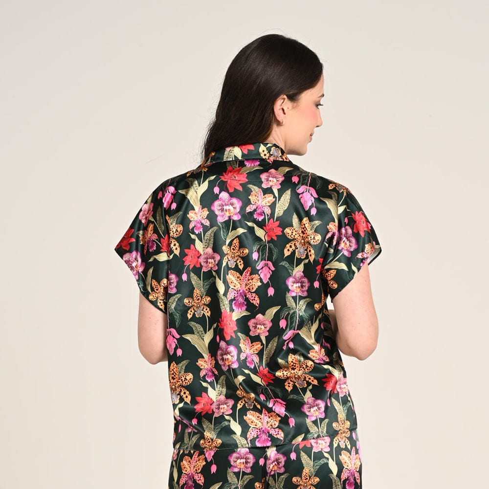 Camisa Manga Corta Escote V Estampado Cordillera - imagen 2