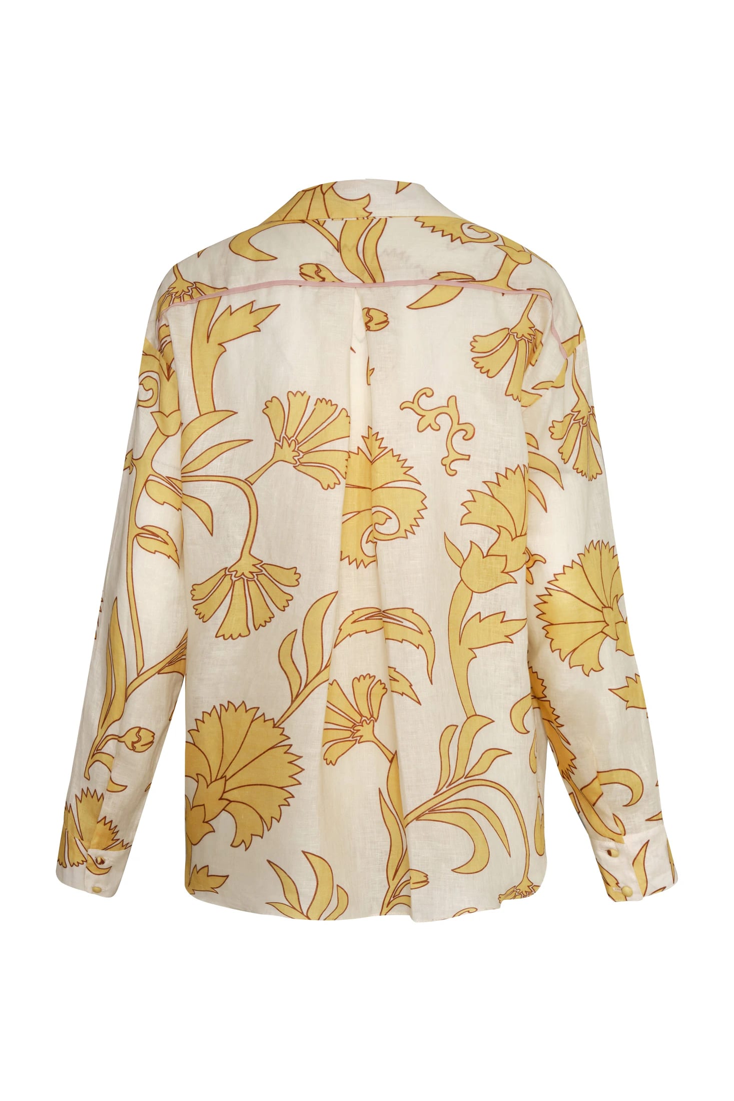 Jill Linen Shirt / Yellow Flowers - imagen 3