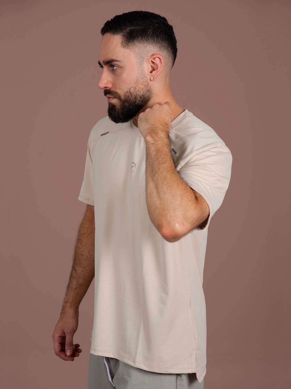 Camiseta tec hombre beige claro - imagen 2