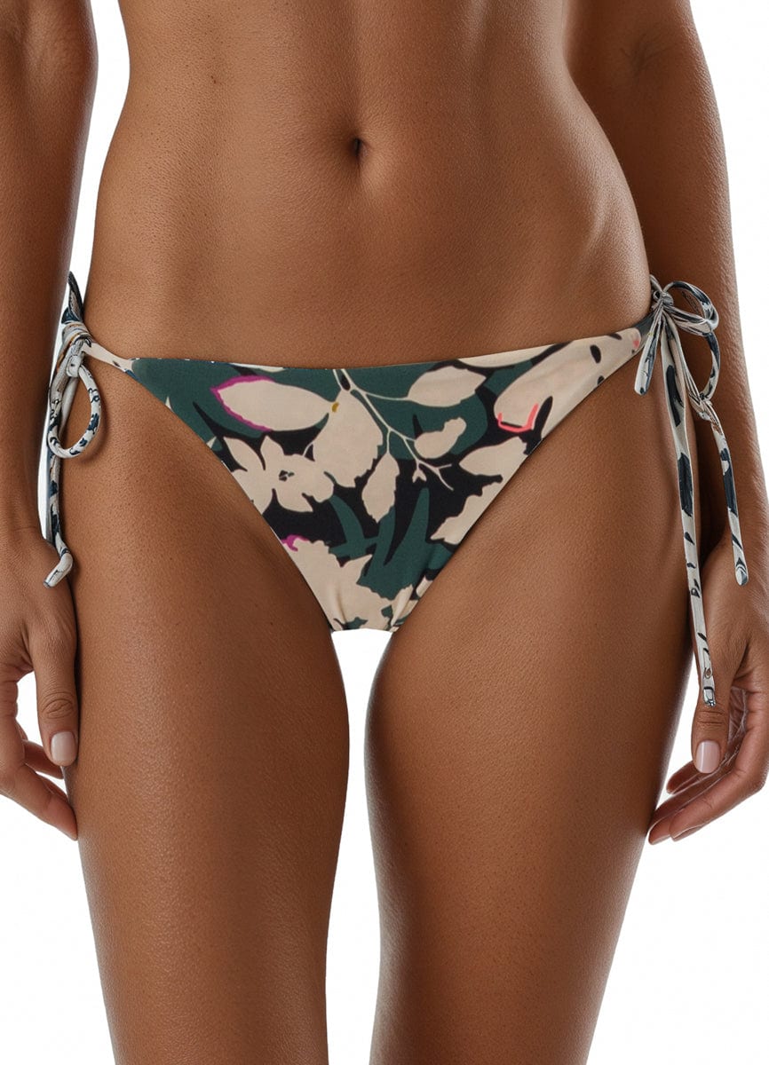 Maaji Tropical Leaves Sunning Low Rise Tie Side Bikini Bottom - imagen 2