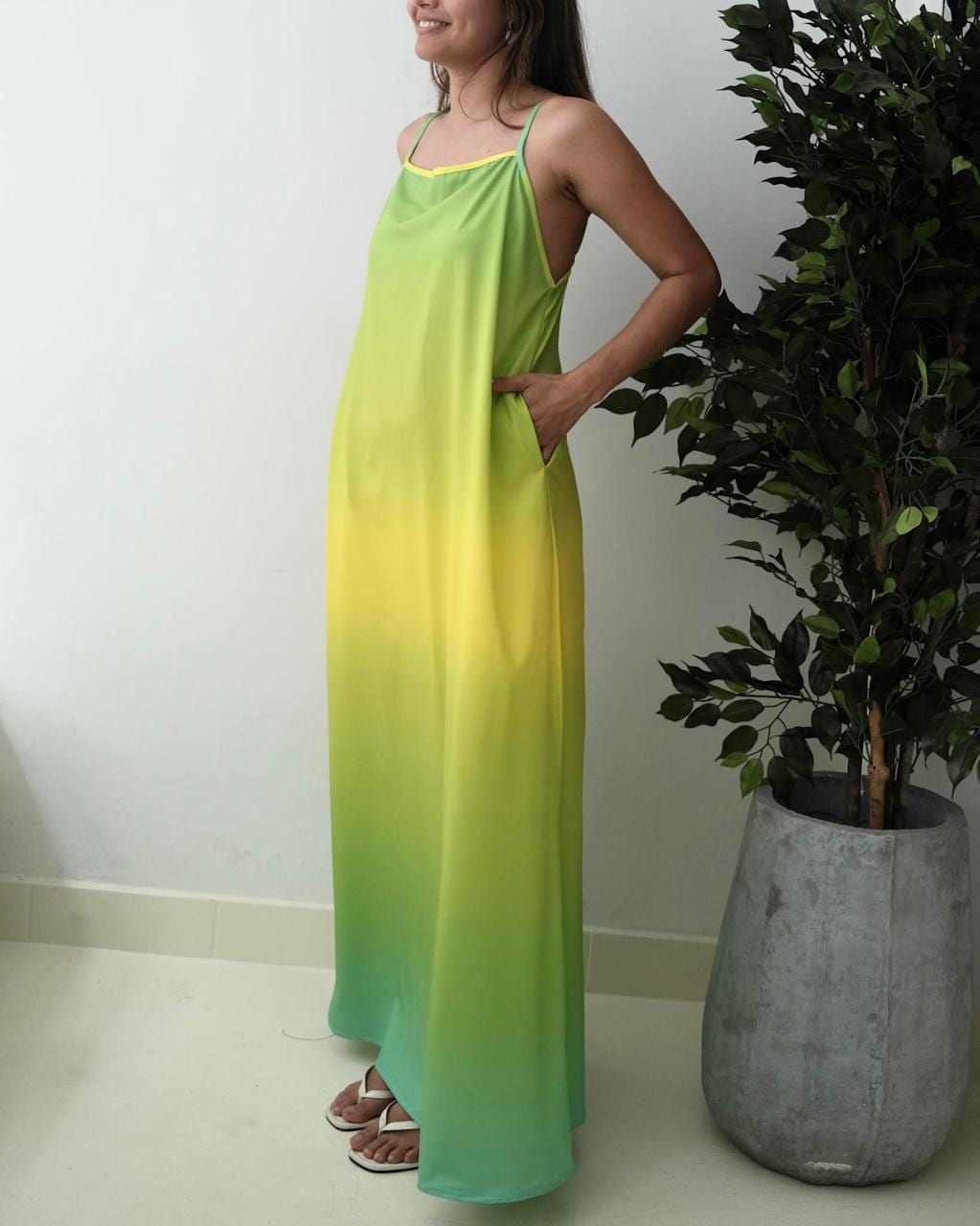 Vestido hamaca verde degrade - imagen 3