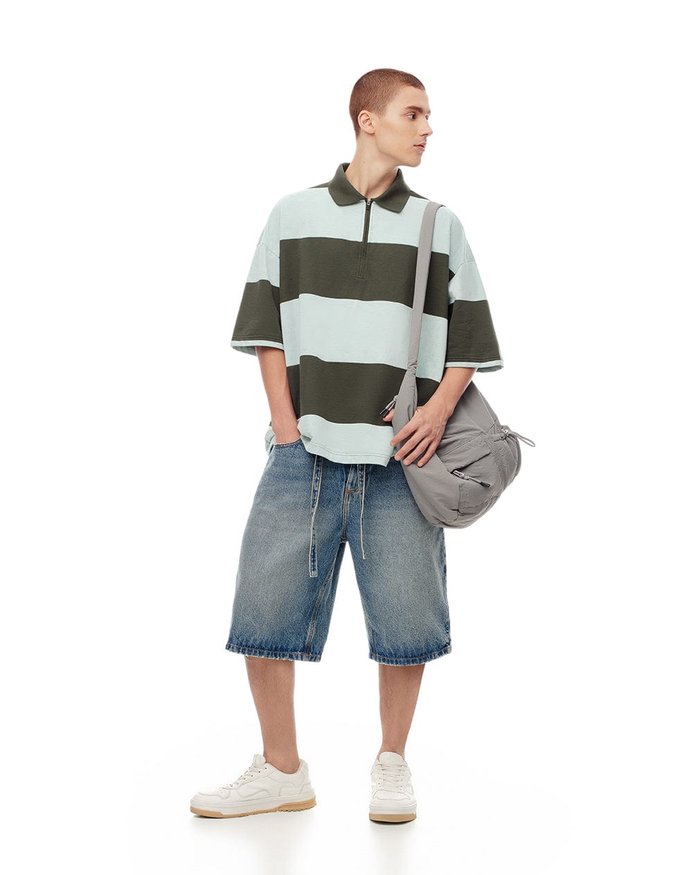 Polo oversize algodón rayas hombre - imagen 5