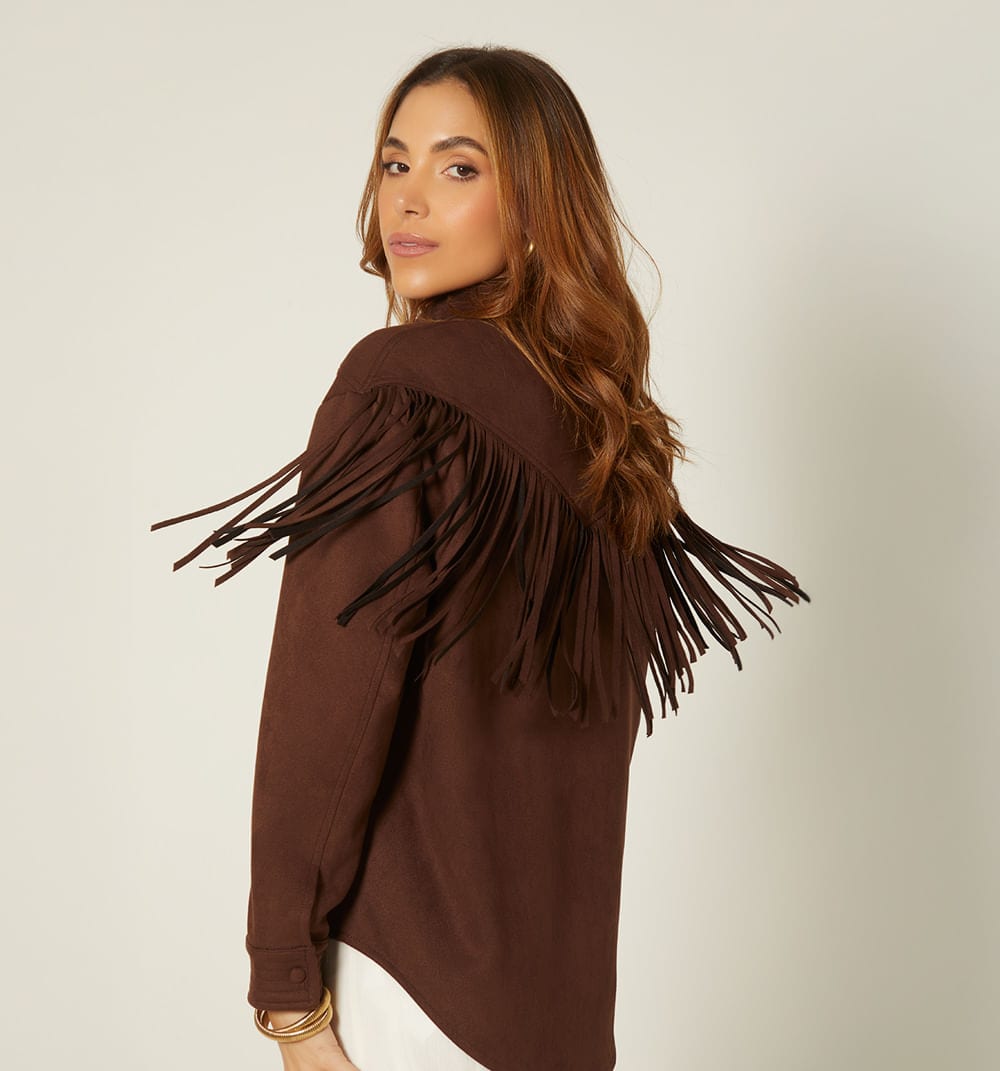 Sobrecamisa con flecos - imagen 4