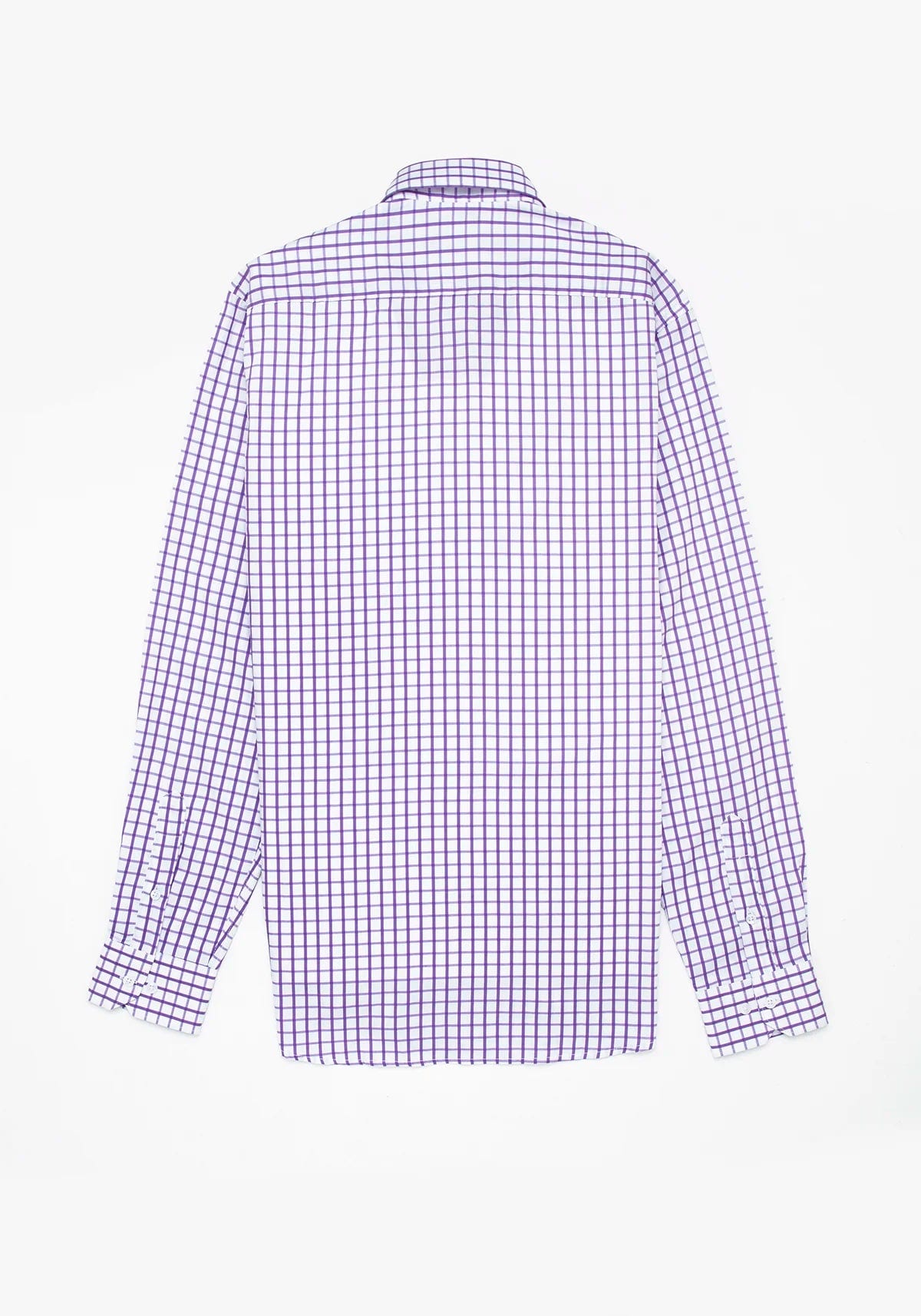 Camisa Sarga Cuadro Ventana Algodón Lila - imagen 4