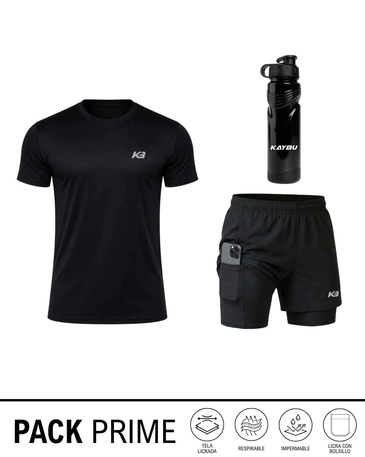 Pack Prime Franela y Pantaloneta + Termo | KBMEN RF.410 - imagen 2