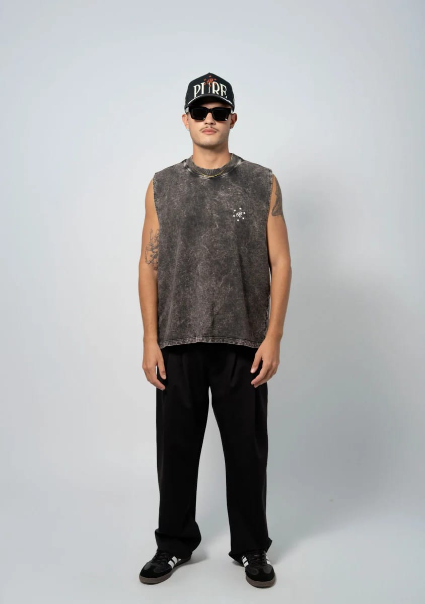Still Hungry Washed Gray Tank Top - imagen 7