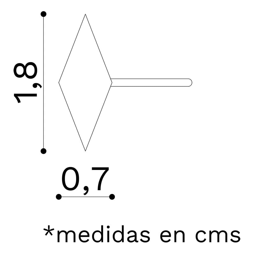 Aretes 2 conos medianos unidos - imagen 2