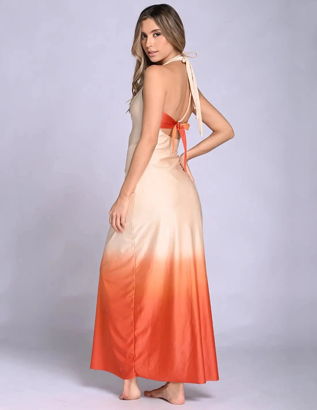 Vestido Satori Sand + Orange + Red - imagen 2