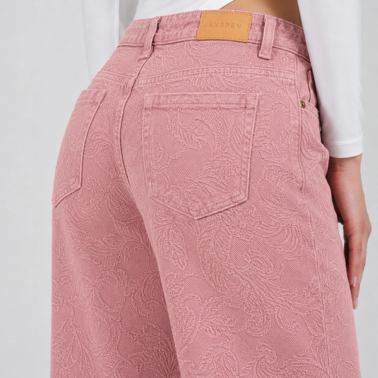 Jean Wide Leg Rosa Ax-3129 Rigido Premium - imagen 2