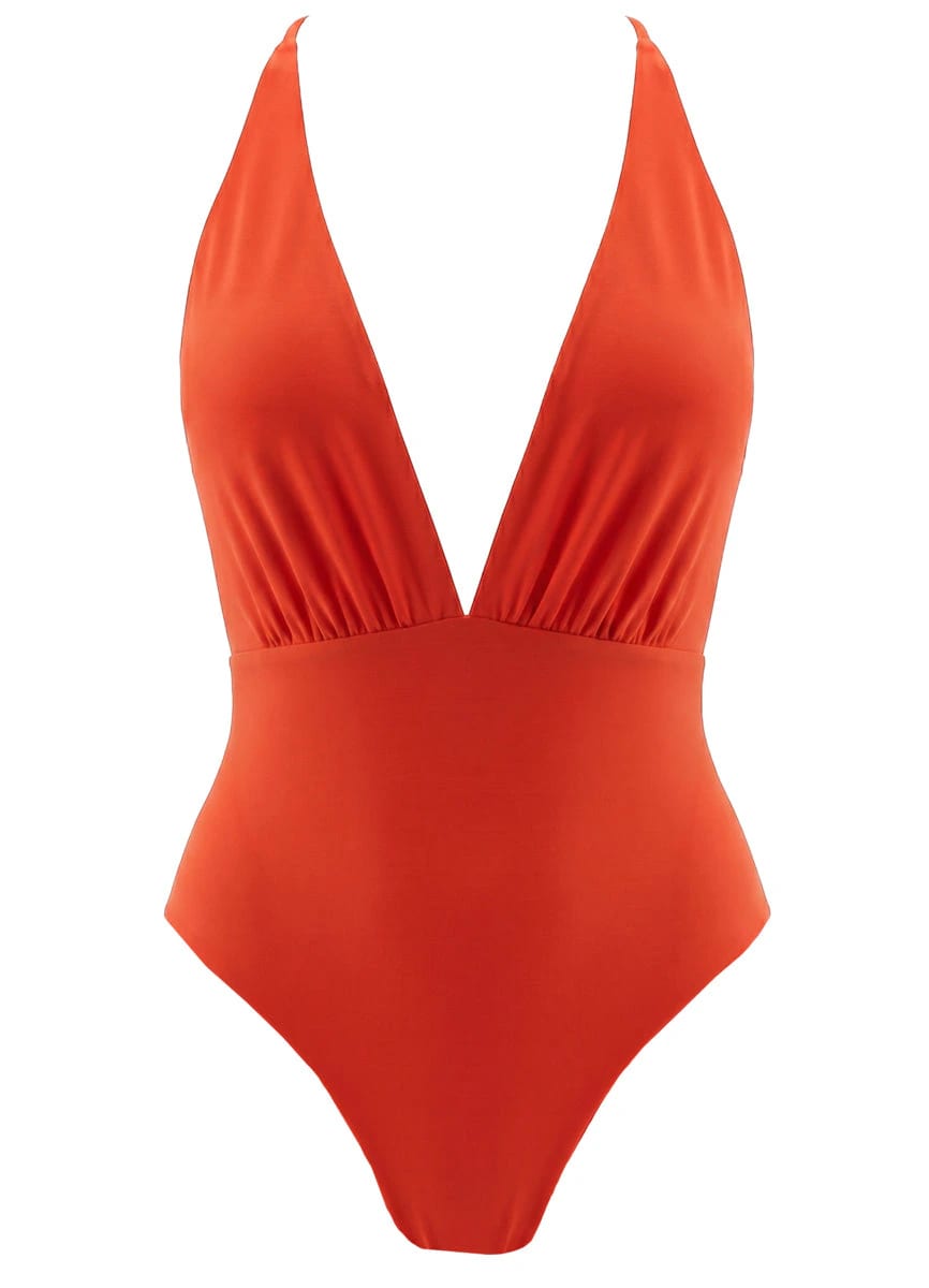 Maaji Red Camelia Safri Plunge One Piece - imagen 6