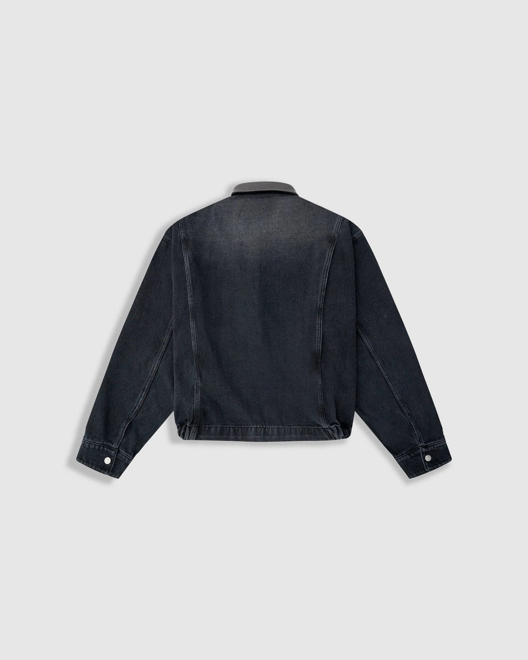 Aviator Denim Jacket - Negro Desgastado - imagen 7