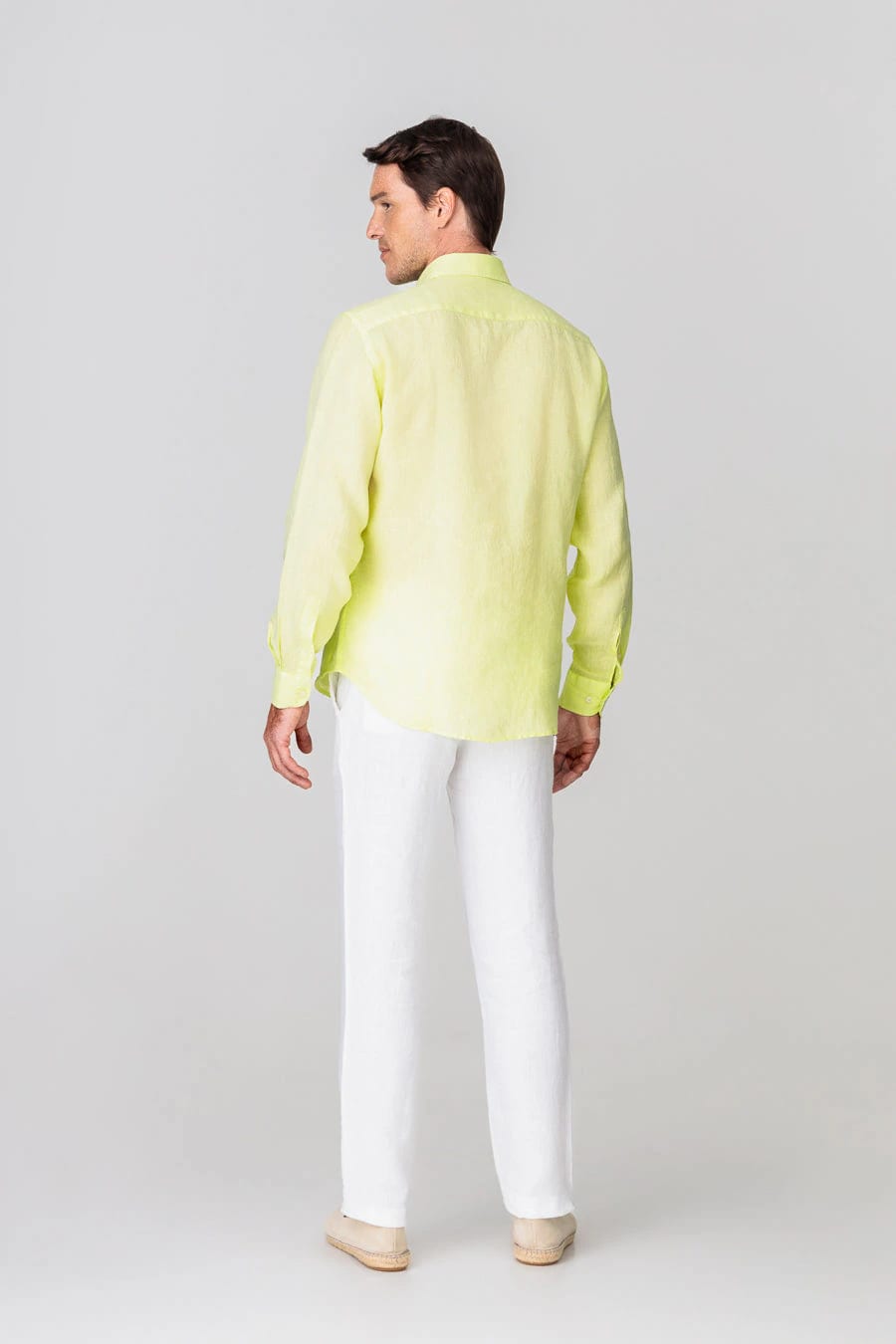 men’s linen shirt lime - imagen 3