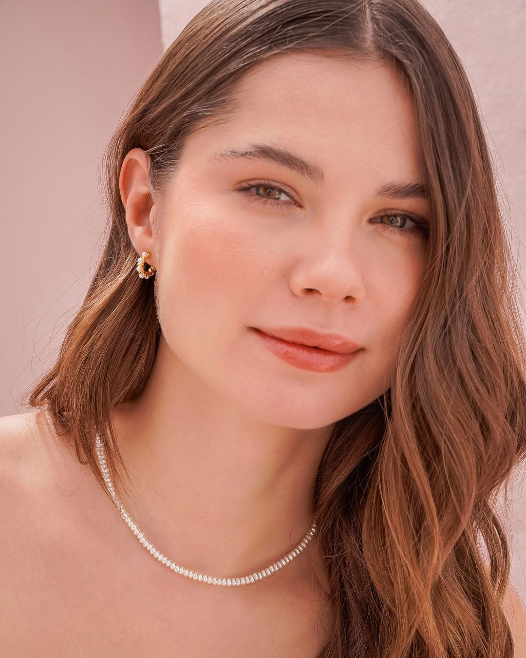 Set Collar + Aretes Perlas - imagen 1