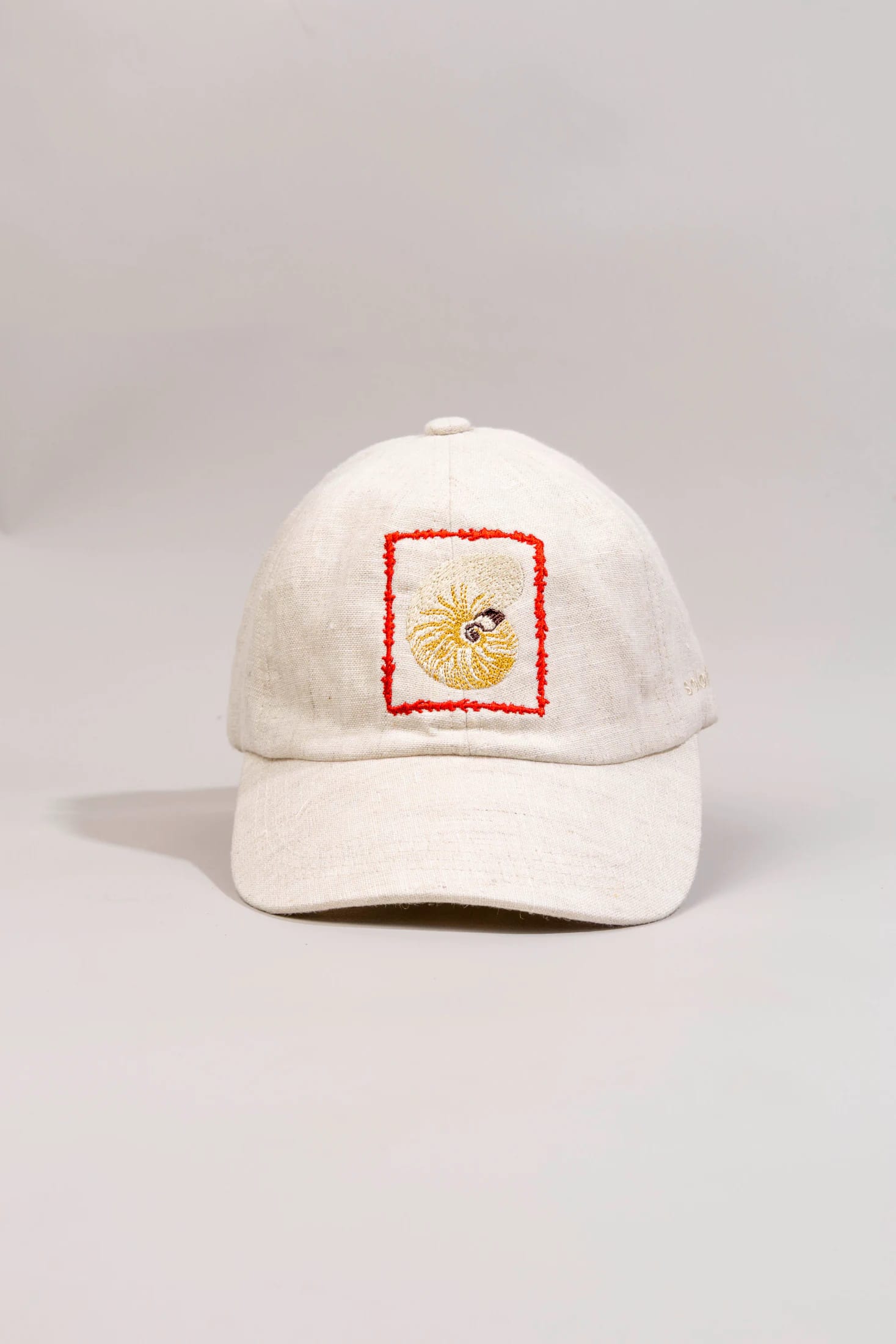 Men's linen cap atlantis embroidered - imagen 12