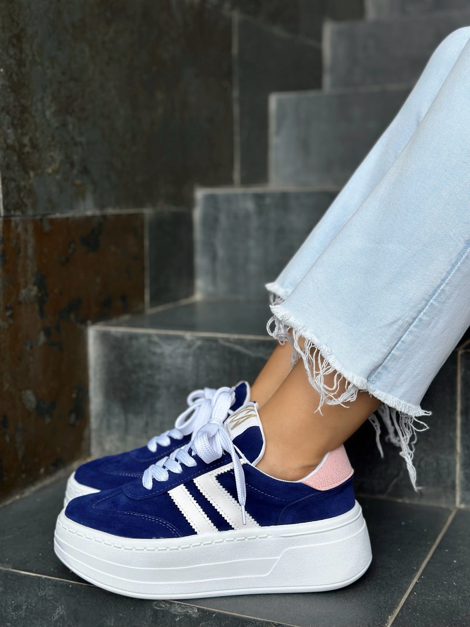 TENNIS ZOE AZUL x BLANCO - imagen 2