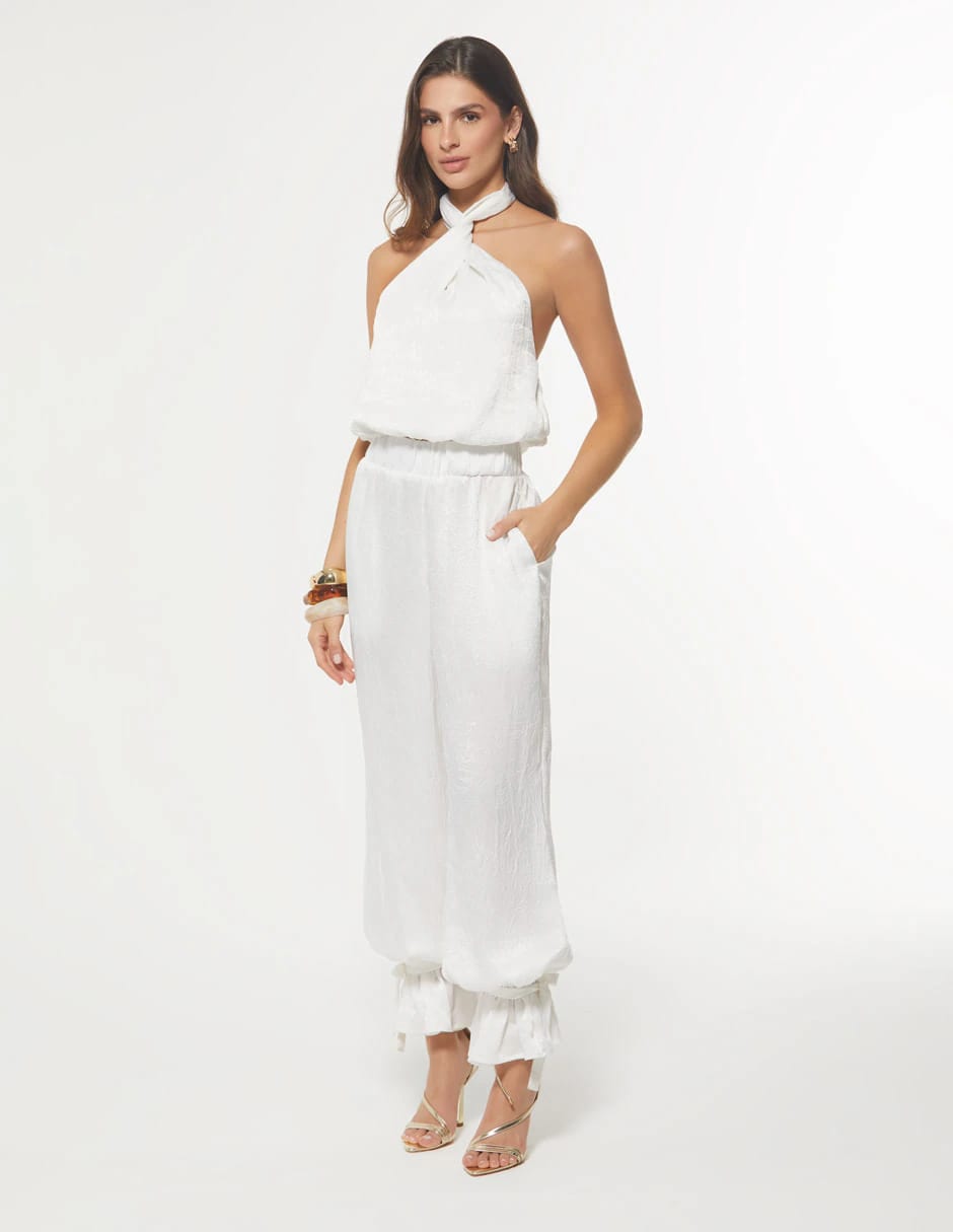Blusa globo cuello halter - imagen 6
