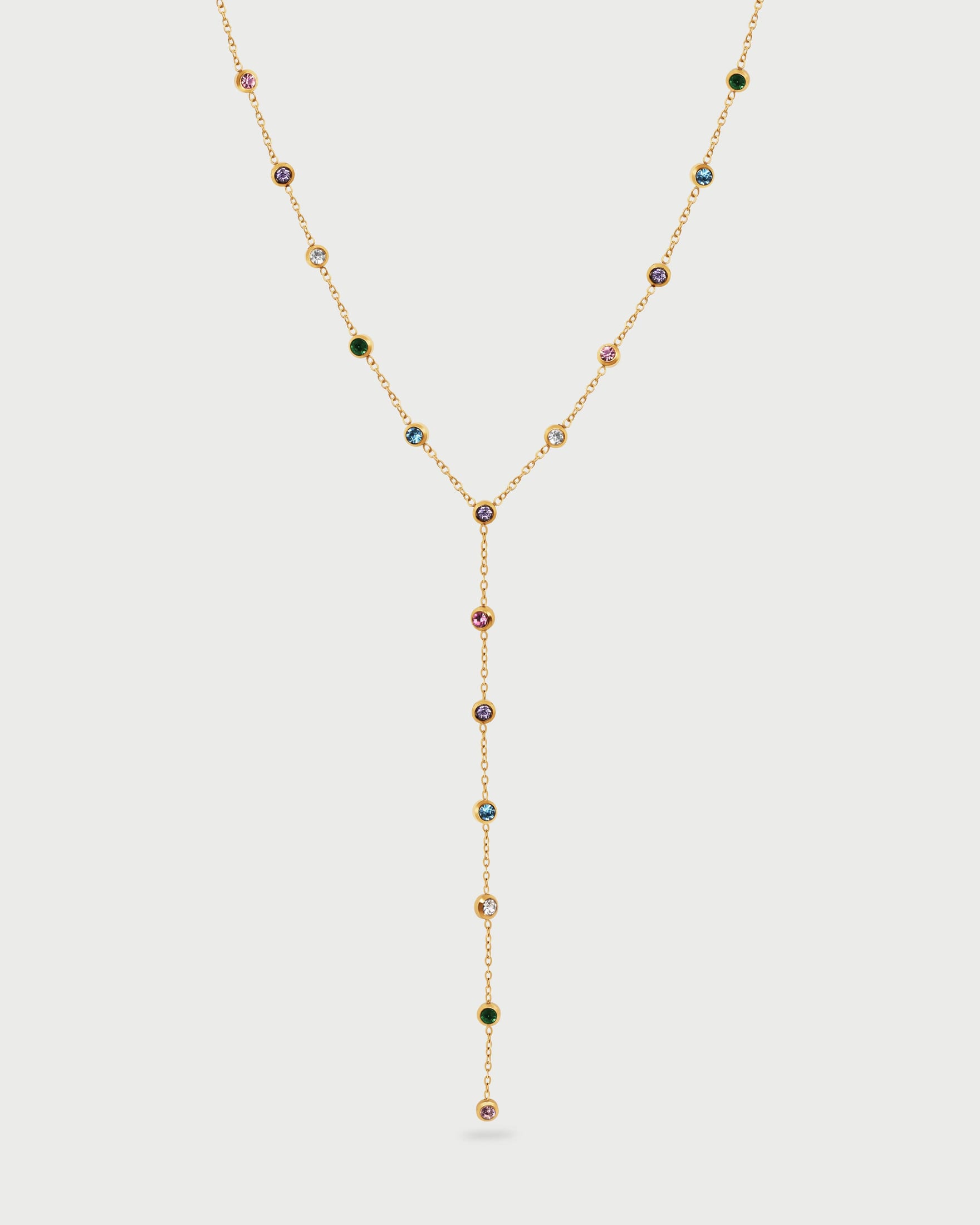 Collar Largo Cristales Multicolor - imagen 1