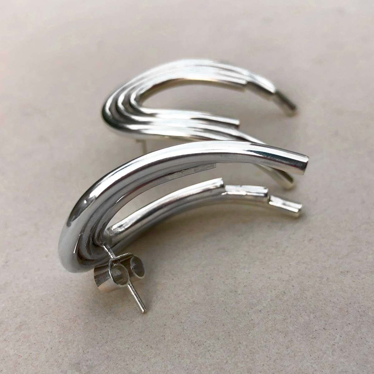 ARETES DECO GODDESS PLATA - imagen 3